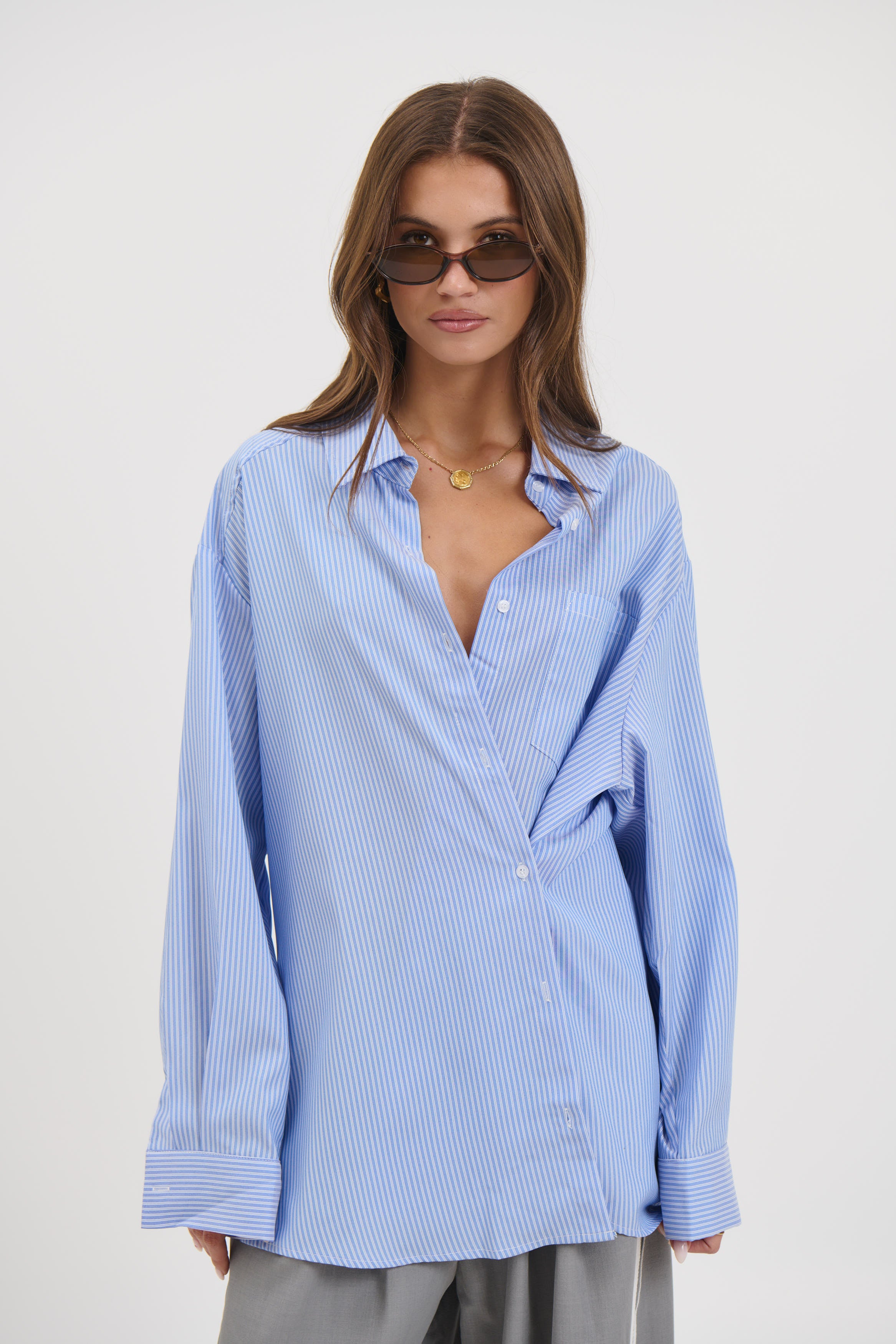 Summer Stripe Shirt Blue