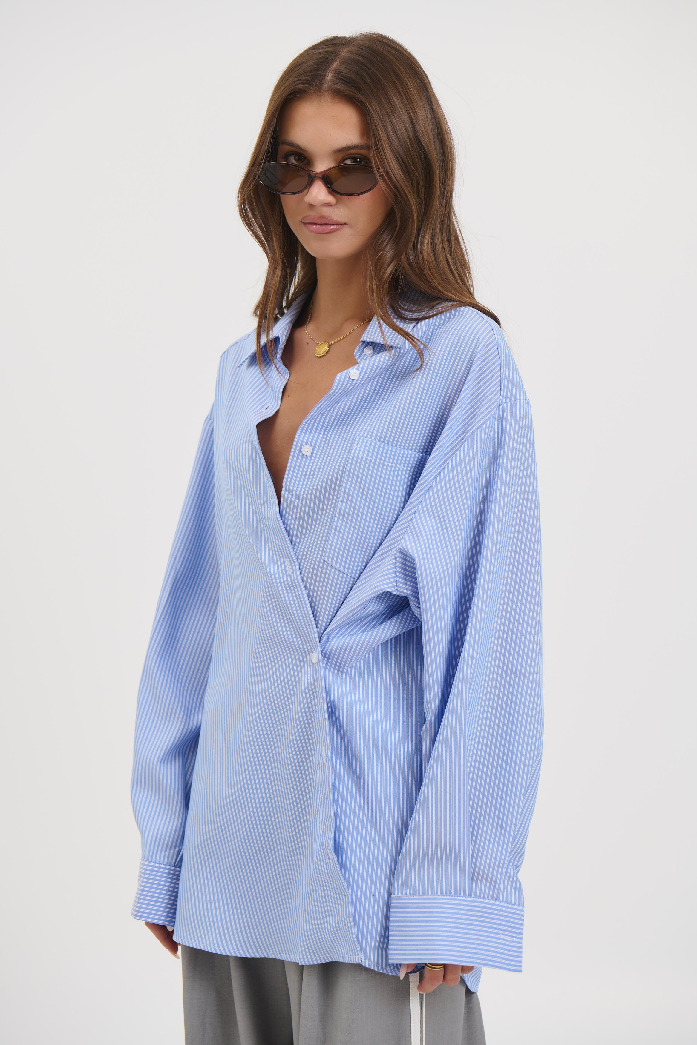 Summer Stripe Shirt Blue