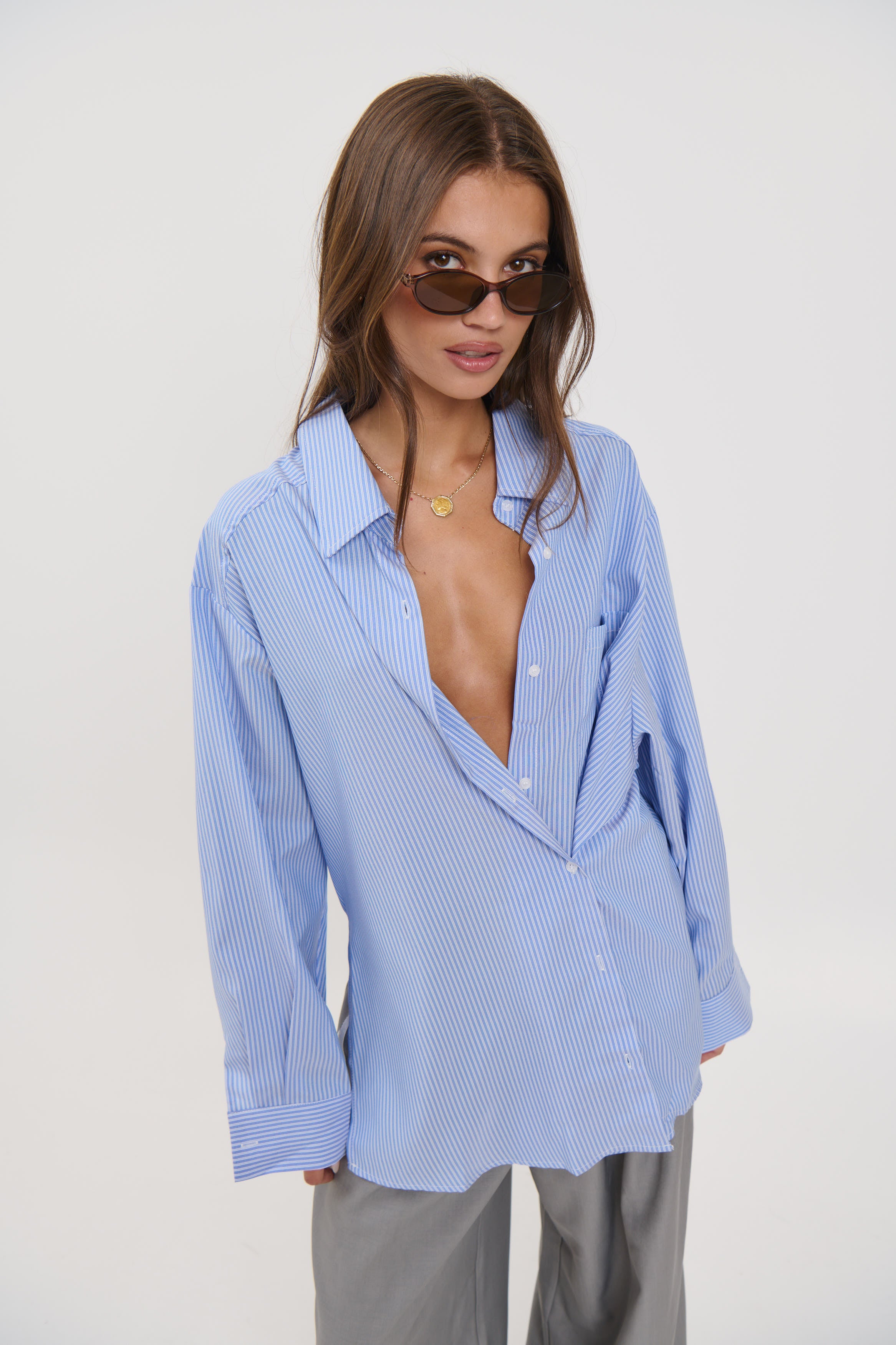 Summer Stripe Shirt Blue