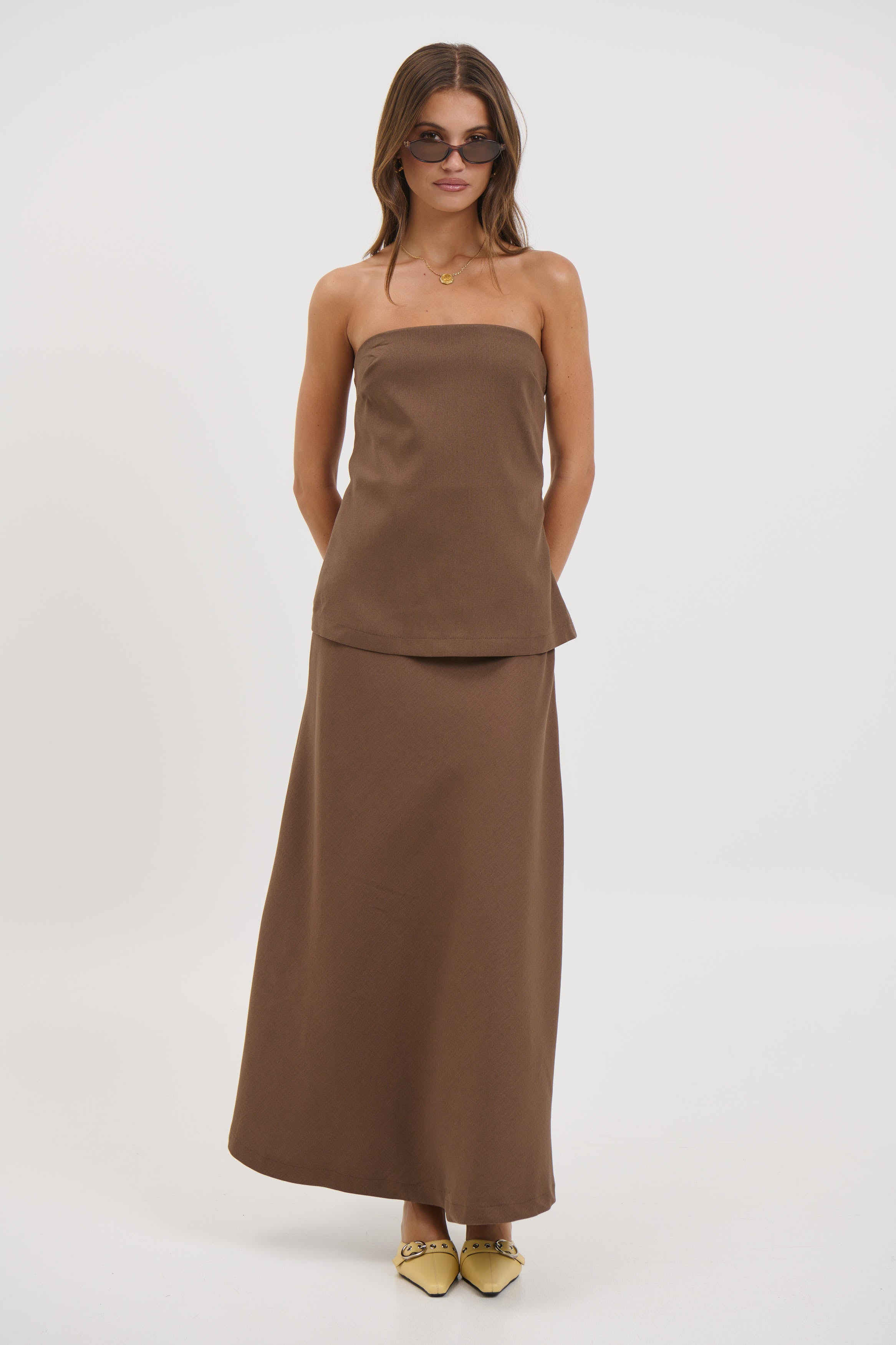 Riley Maxi Dress Chocolate