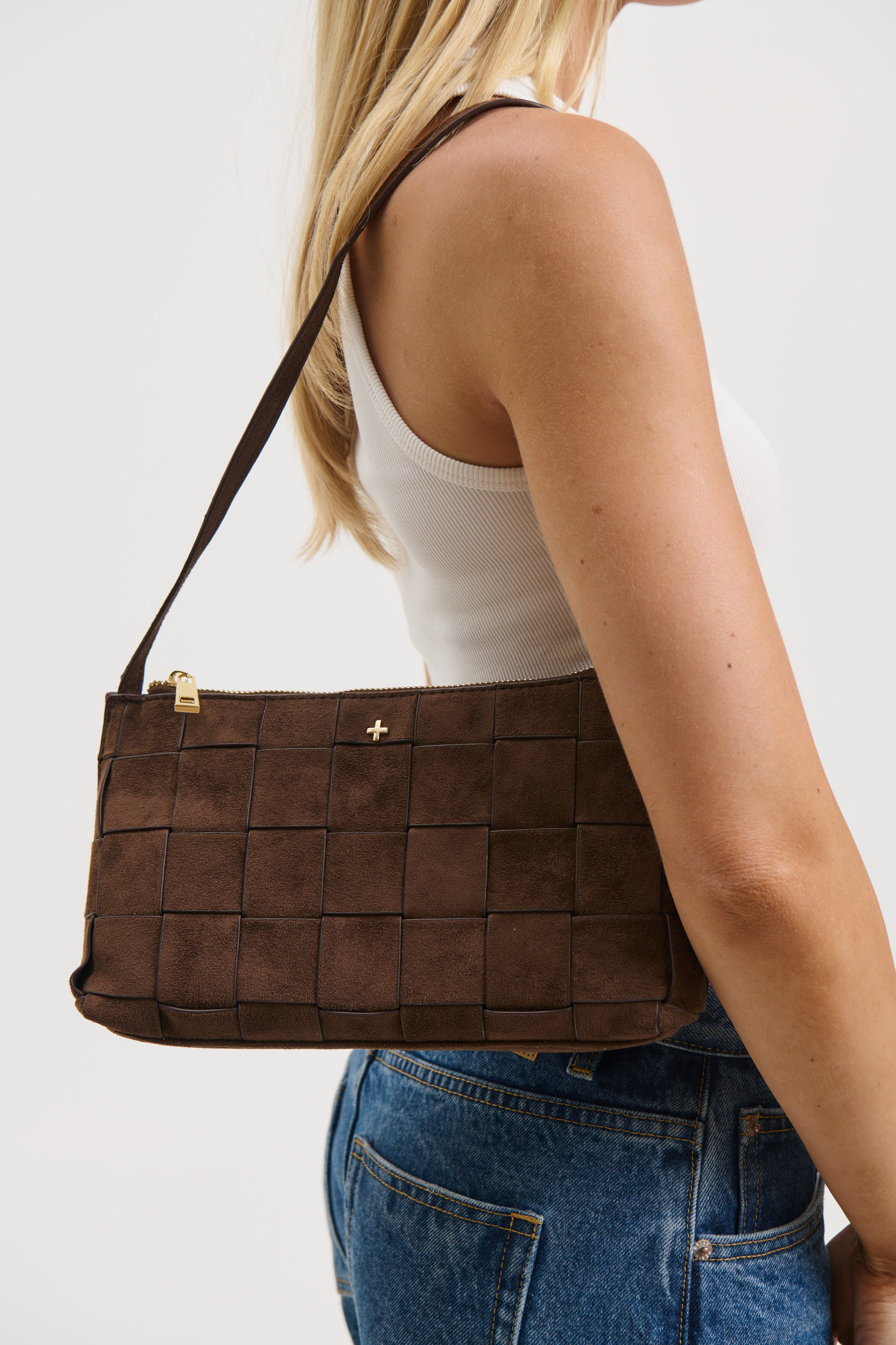 Portia Woven Shoulder Bag