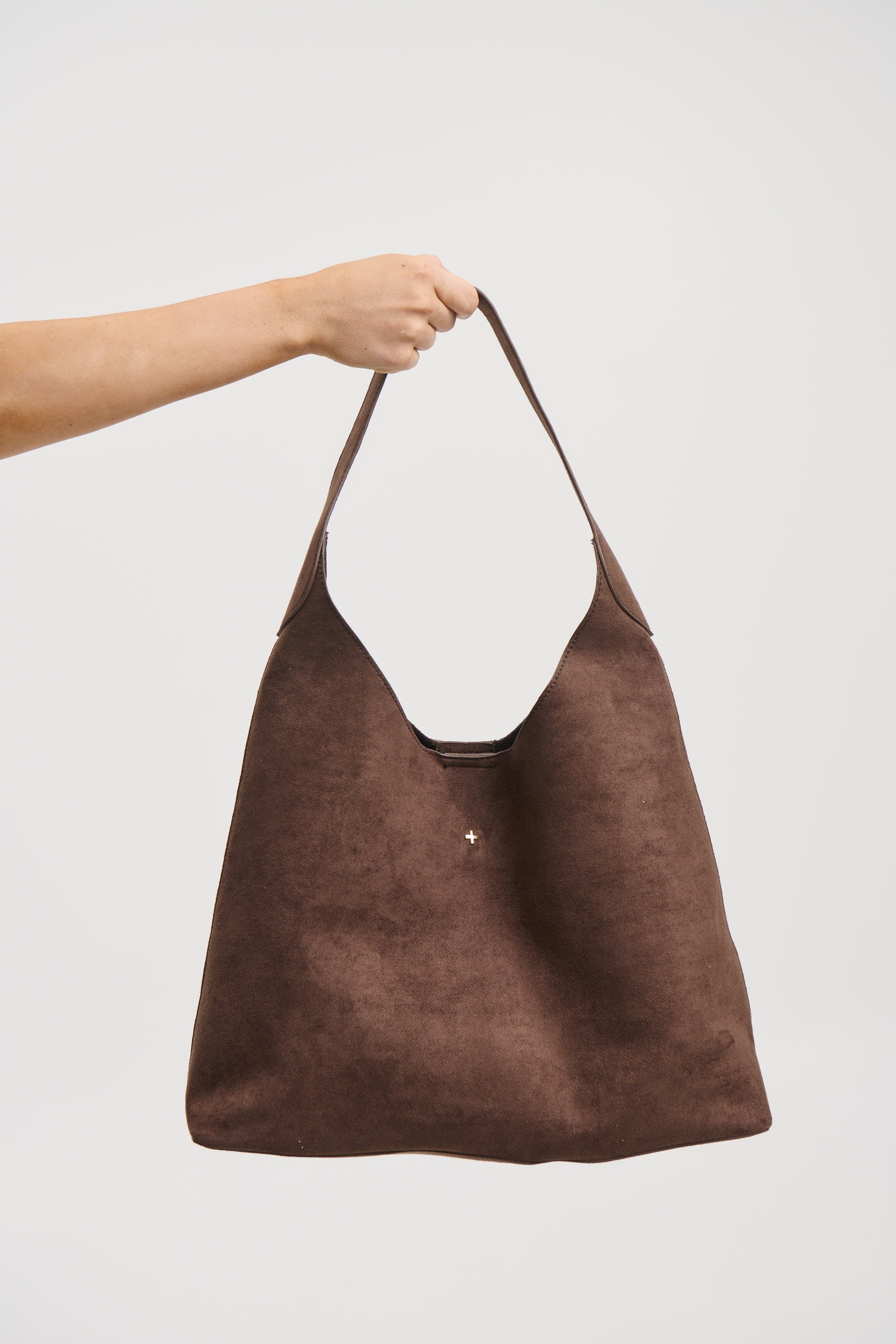 Duke Tote Bag Chocolate Suede