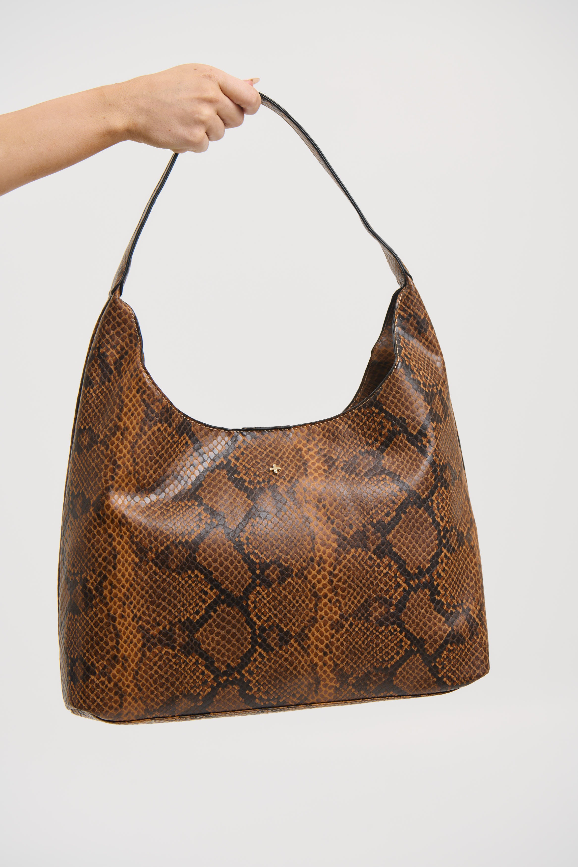 Jami Slouche Tote Tan Snake