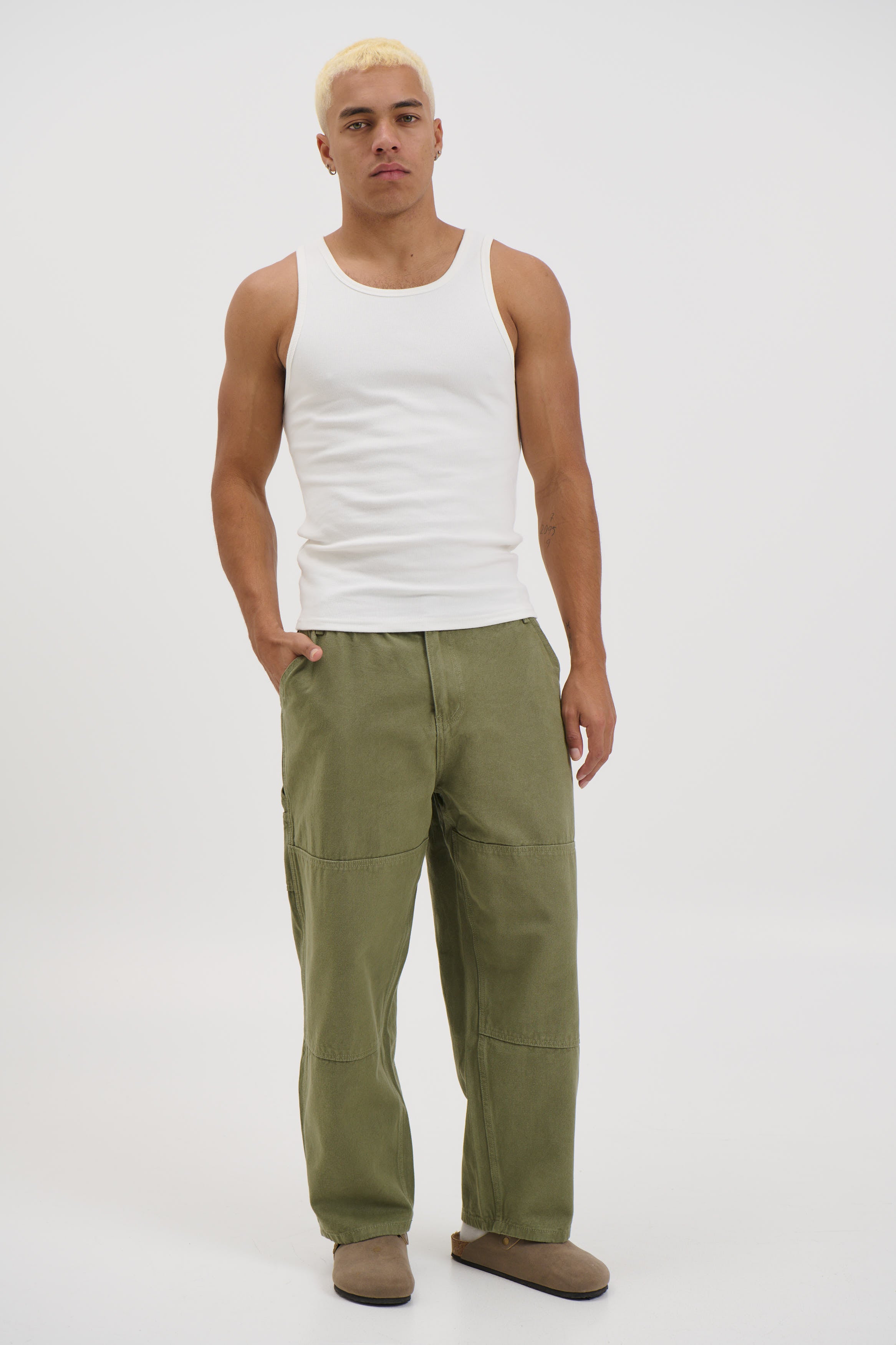 Cotton Drill Pant Army