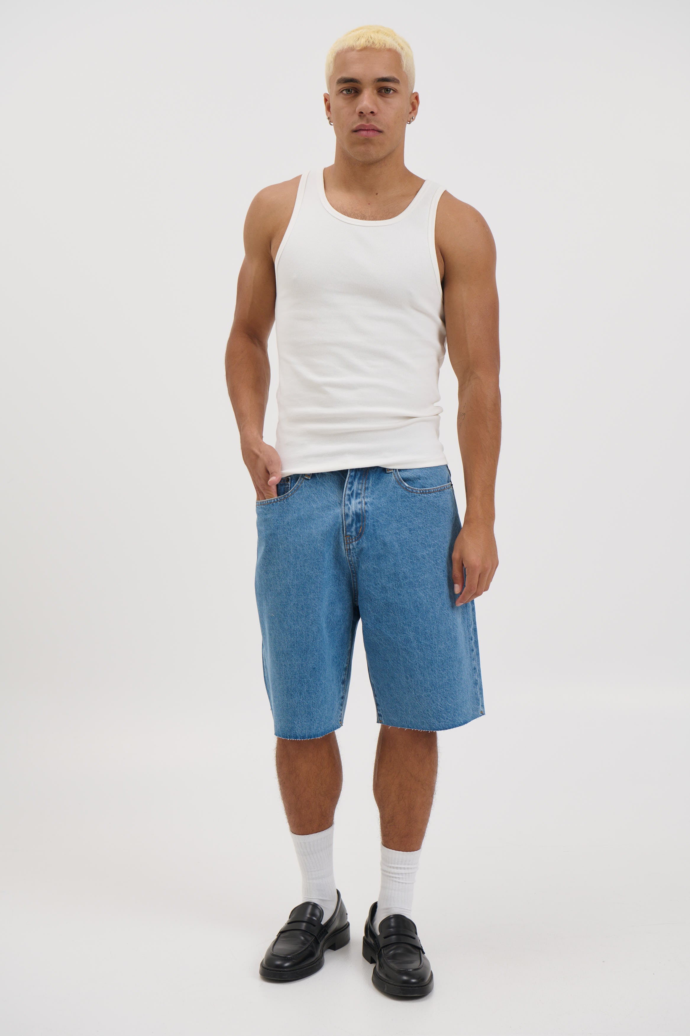 Cal Raw Denim Short Blue