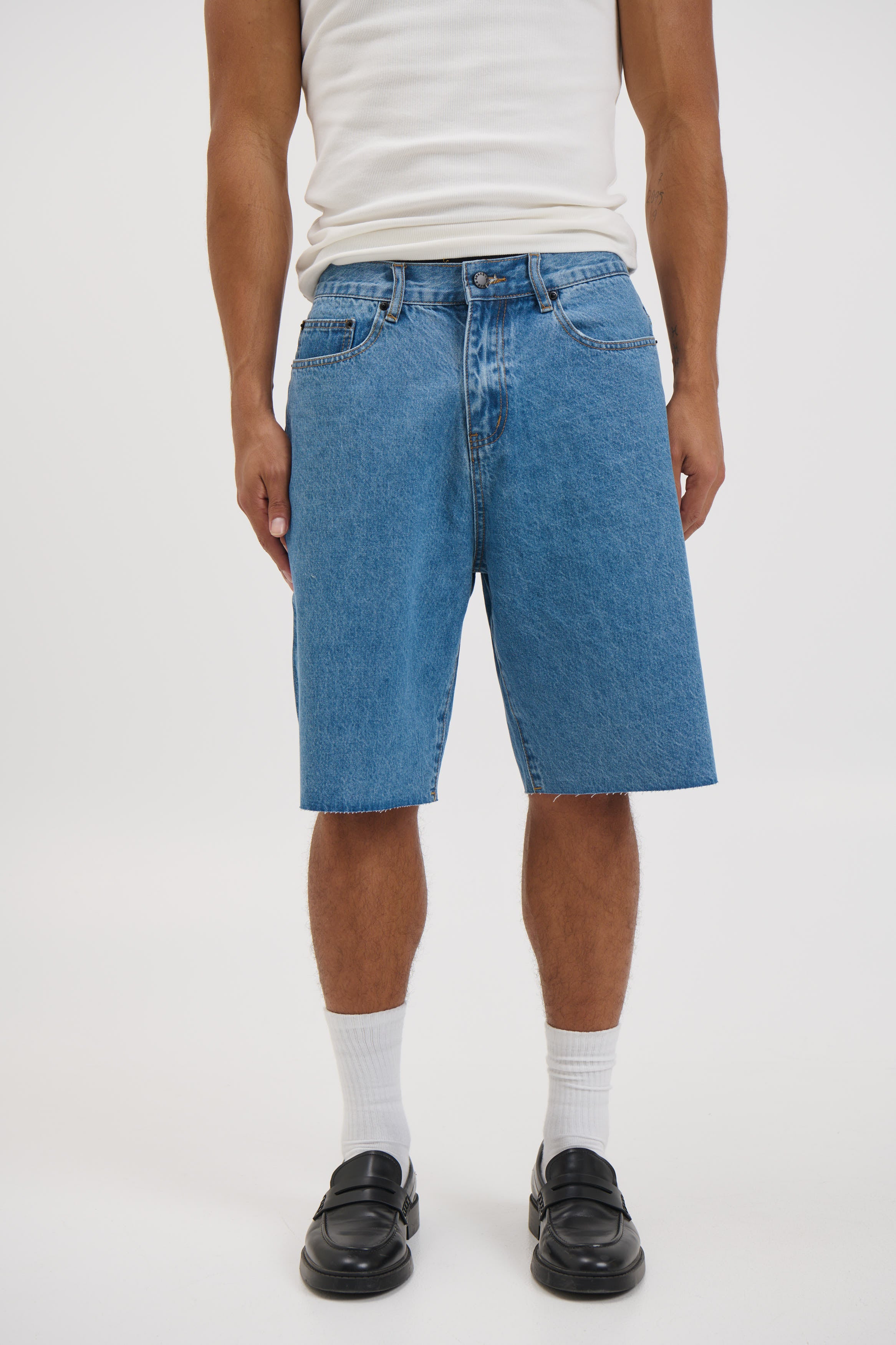 Cal Raw Denim Short Blue