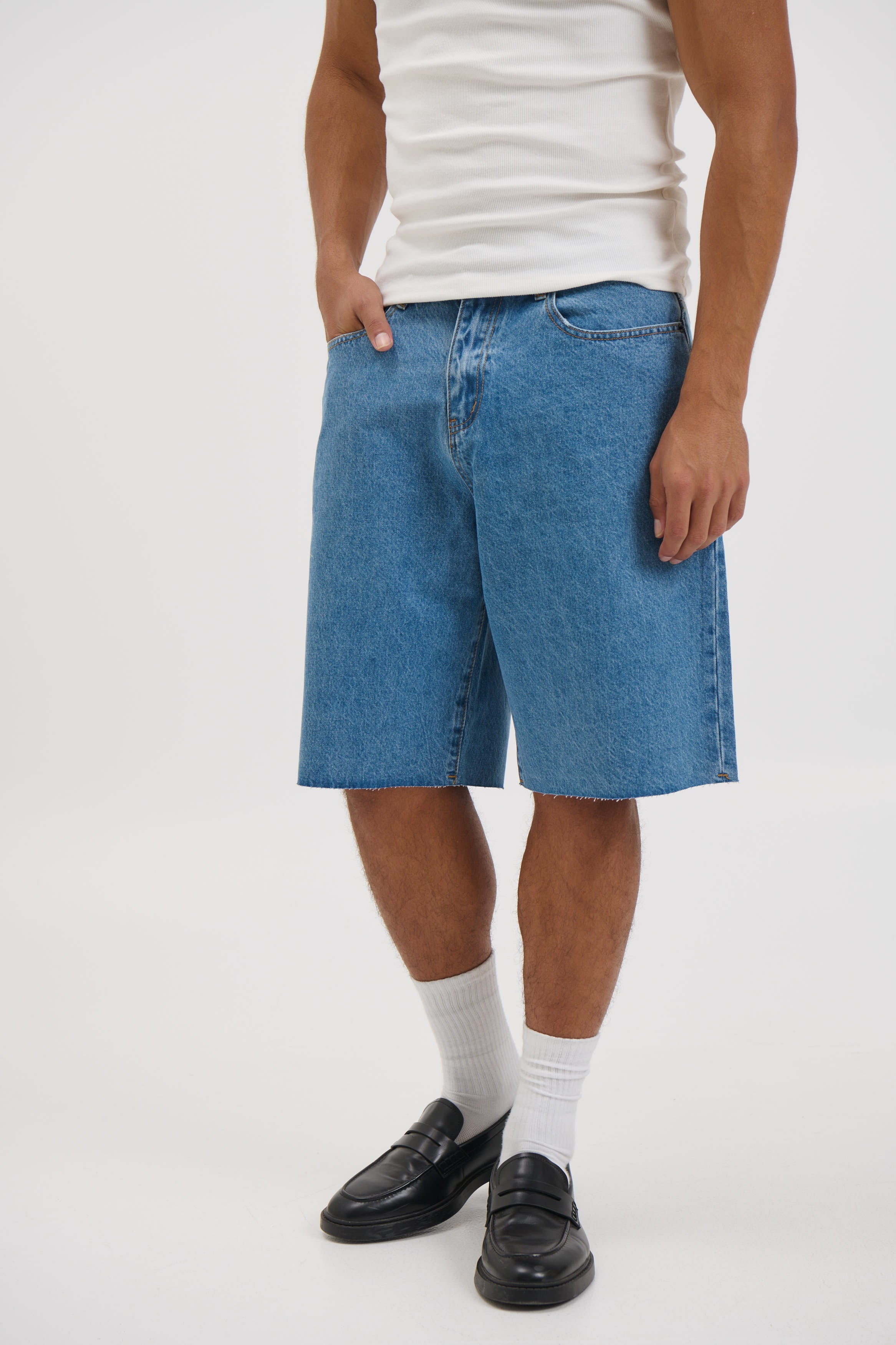Cal Raw Denim Short Blue
