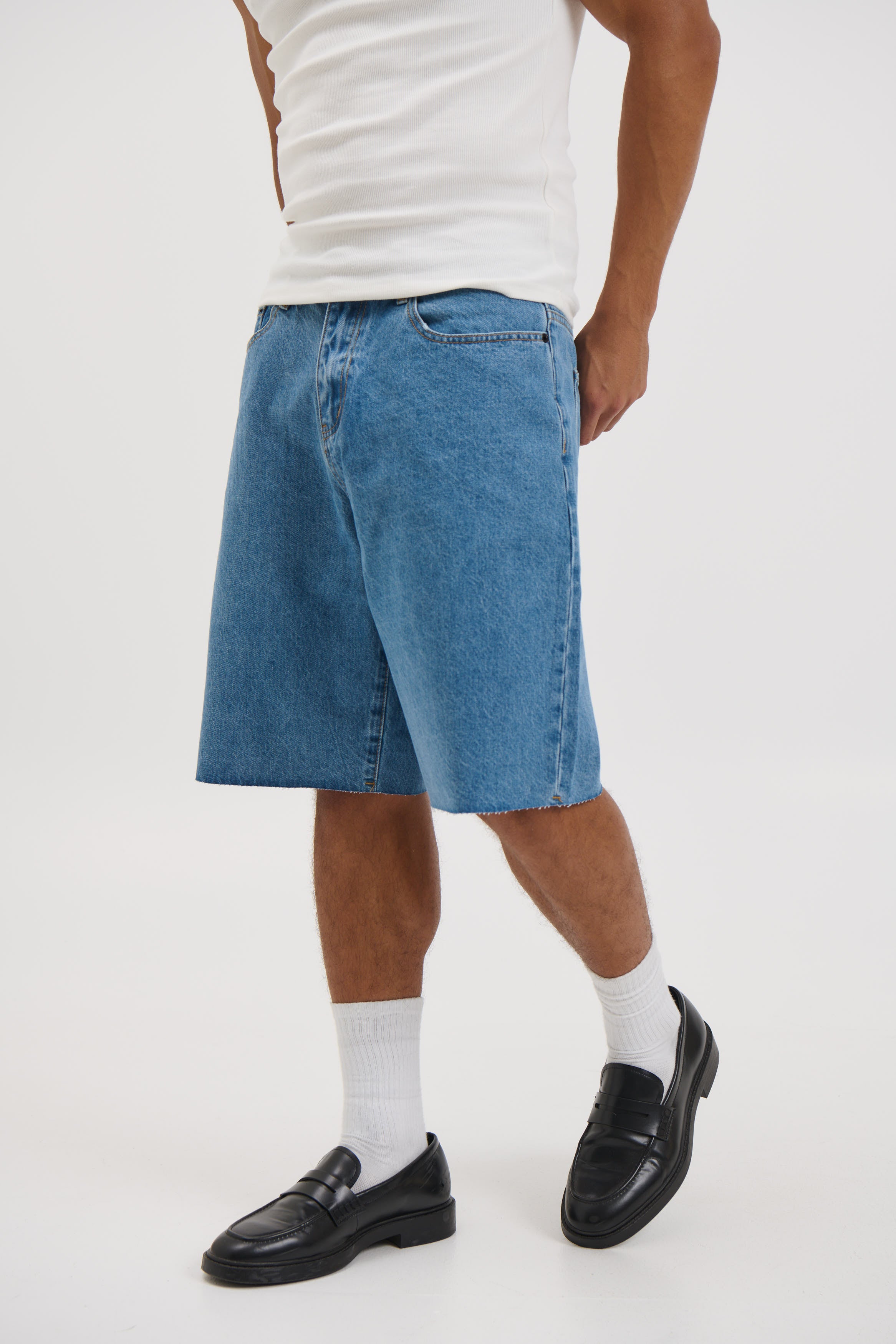 Cal Raw Denim Short Blue