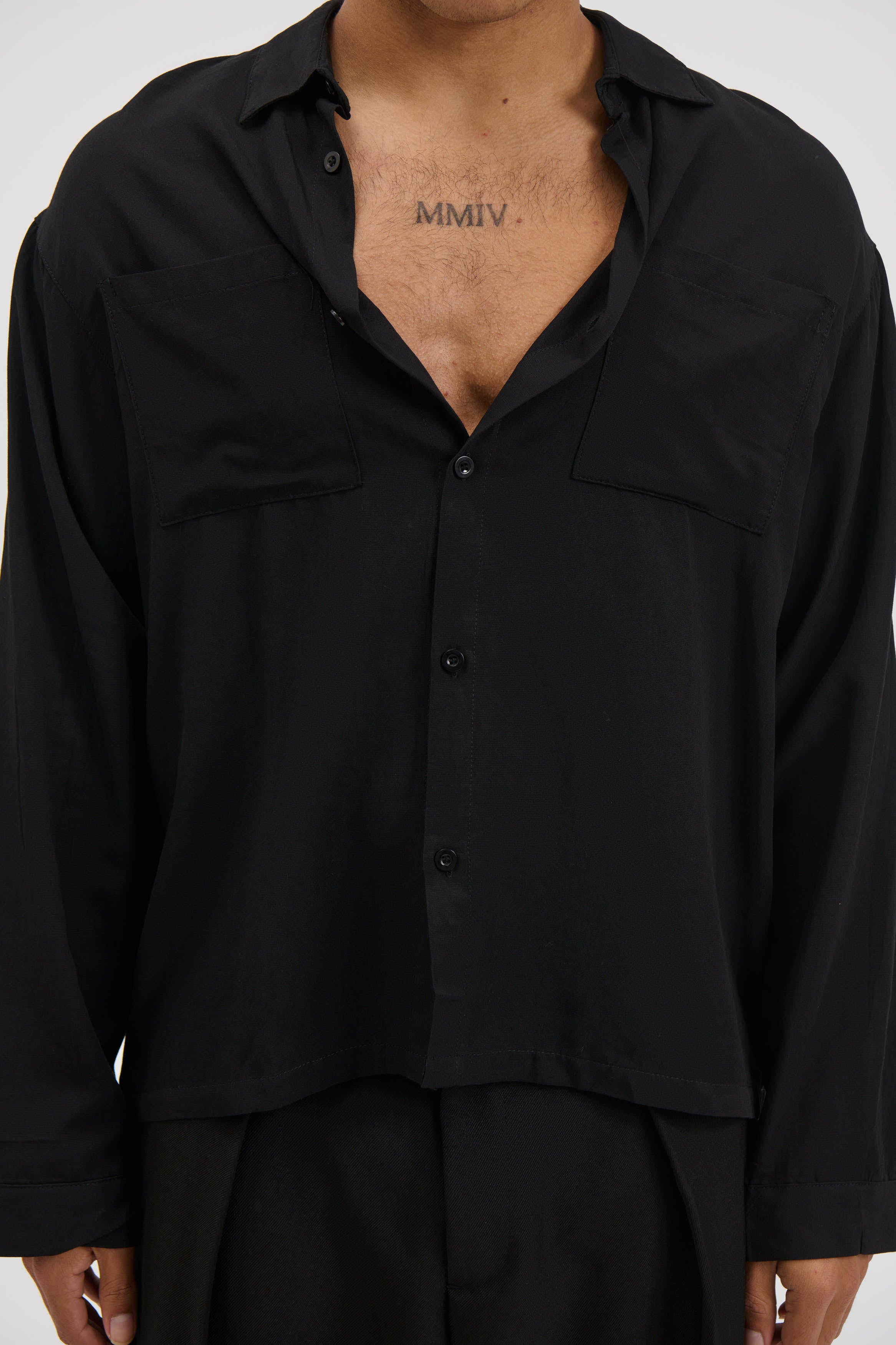 Miles Shirt Solid Black