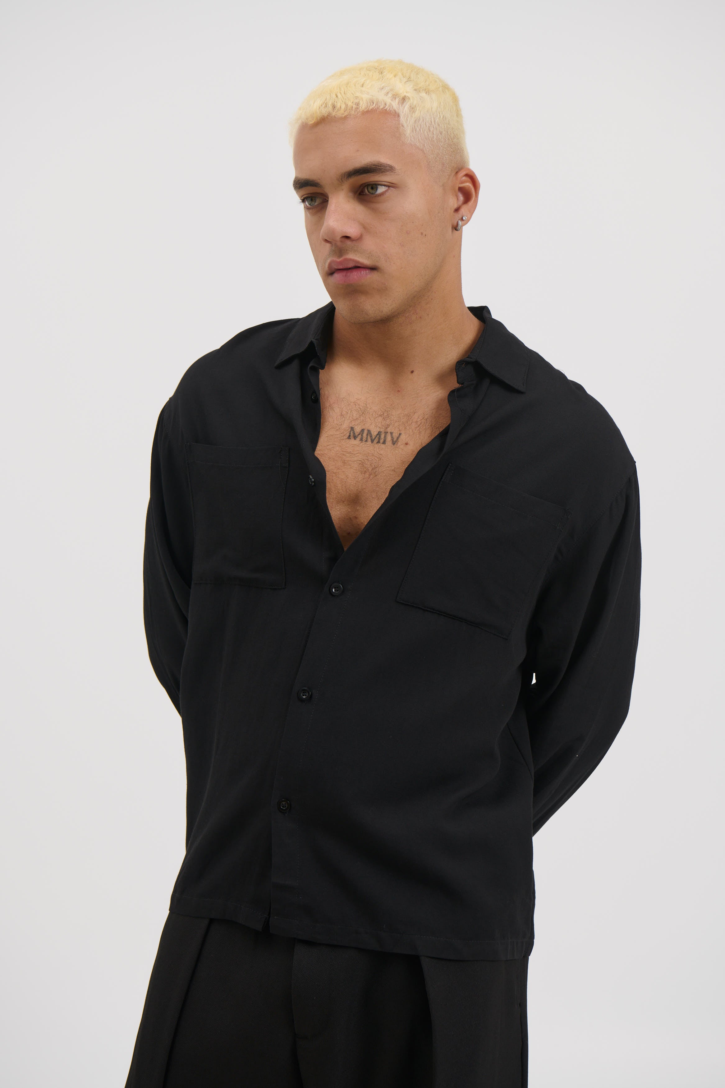 Miles Shirt Solid Black