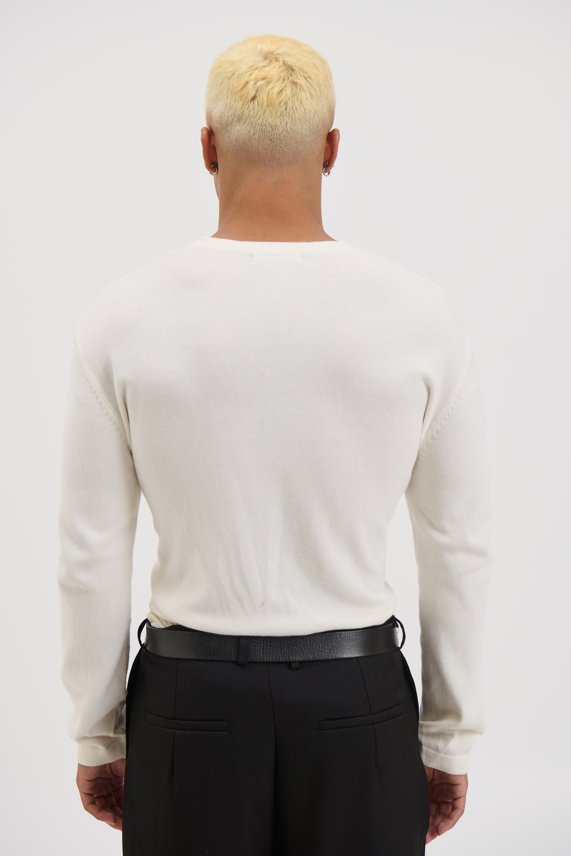 Jackson Fitted Henley White