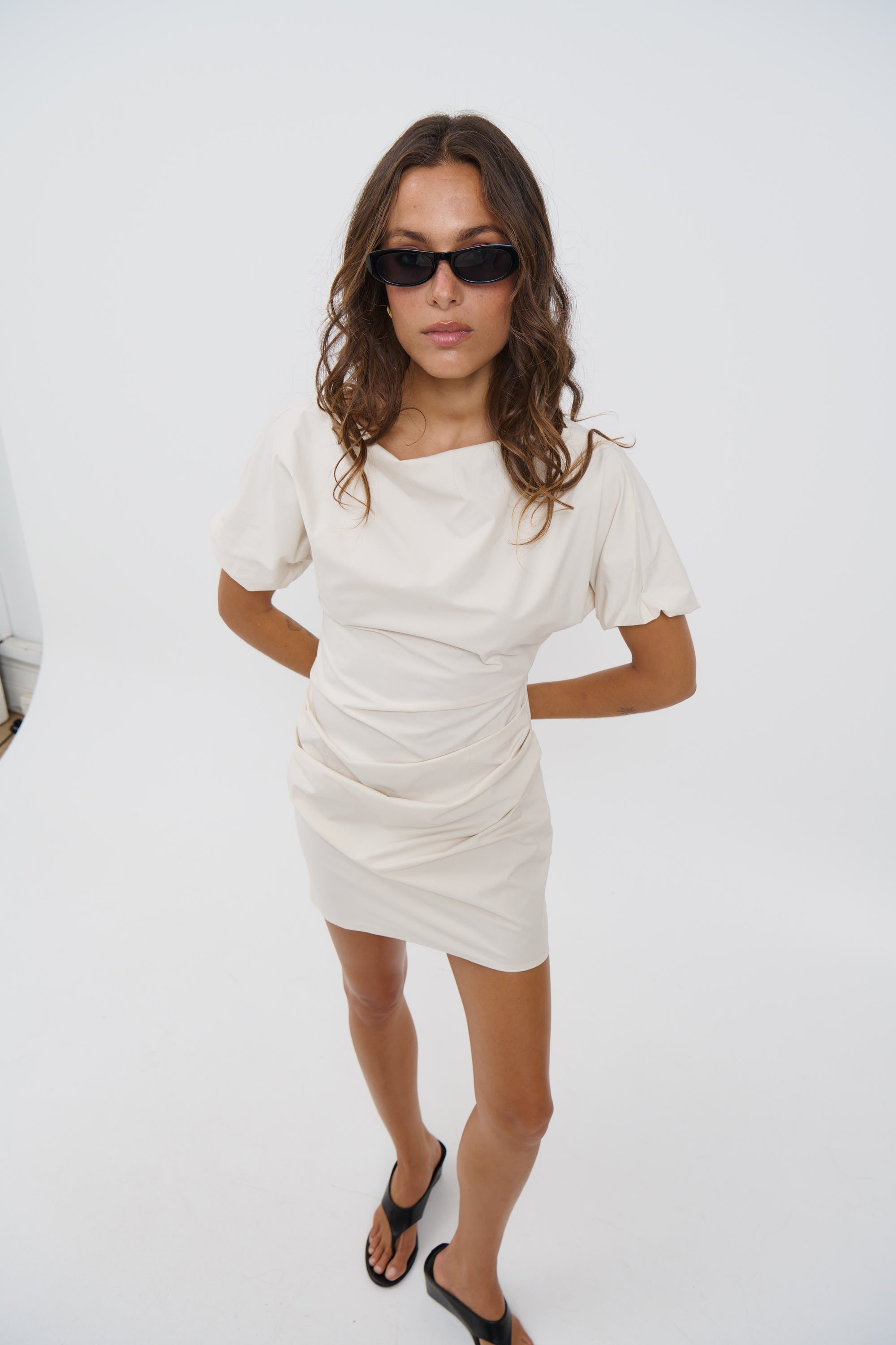 Margarita Mini Dress Beige