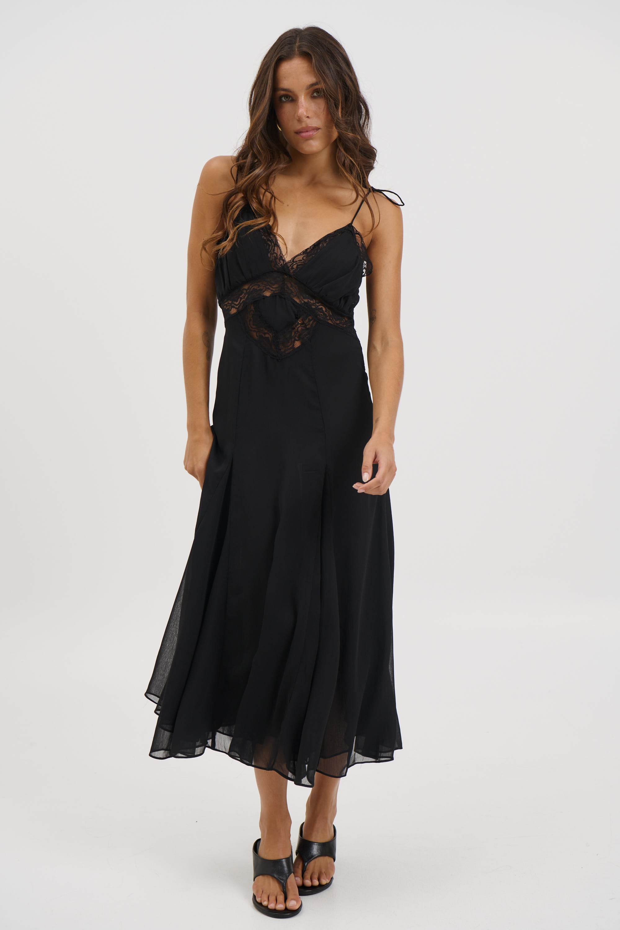 Harmony Midi Dress Obsidian