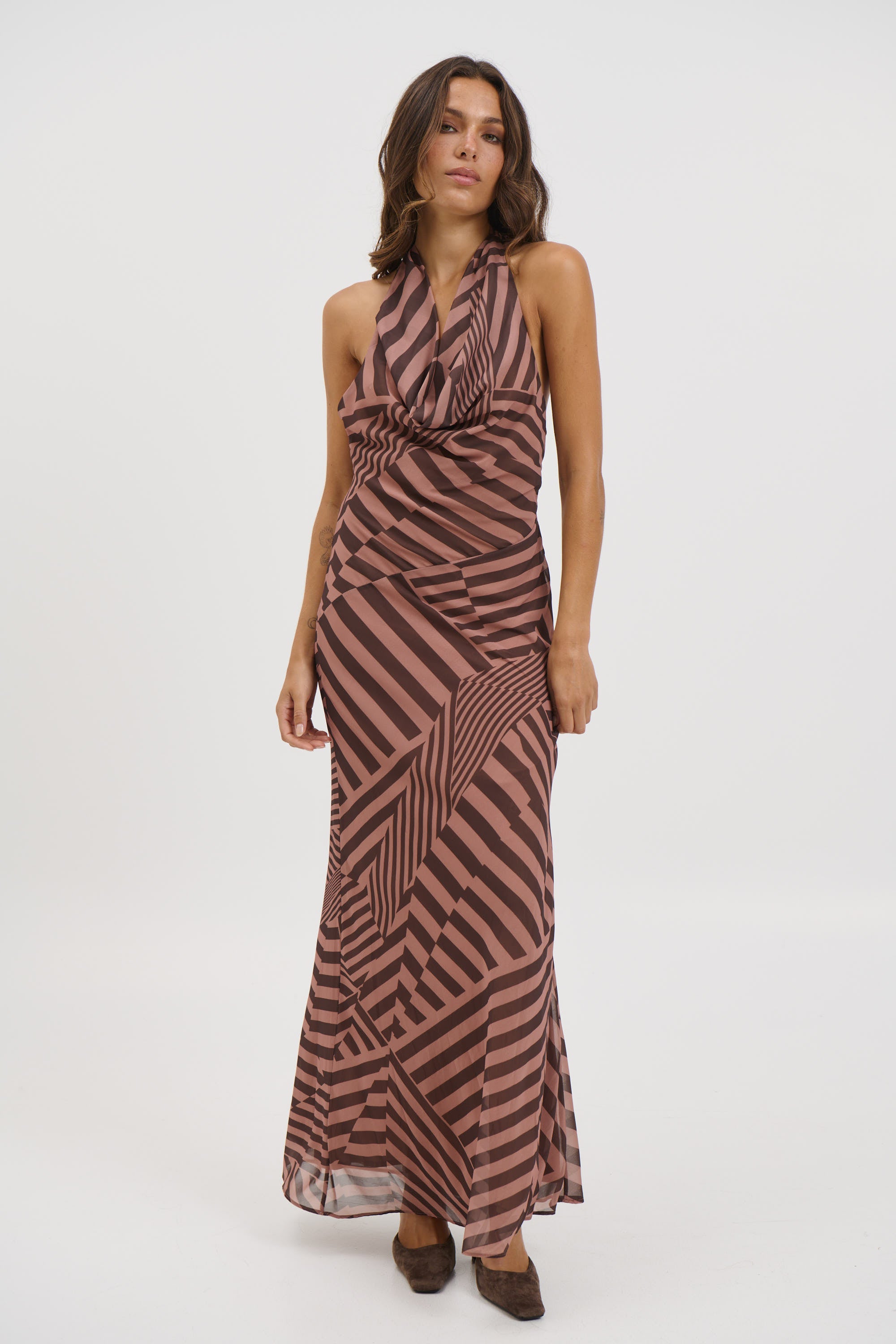 Sadira Maxi Dress Brown