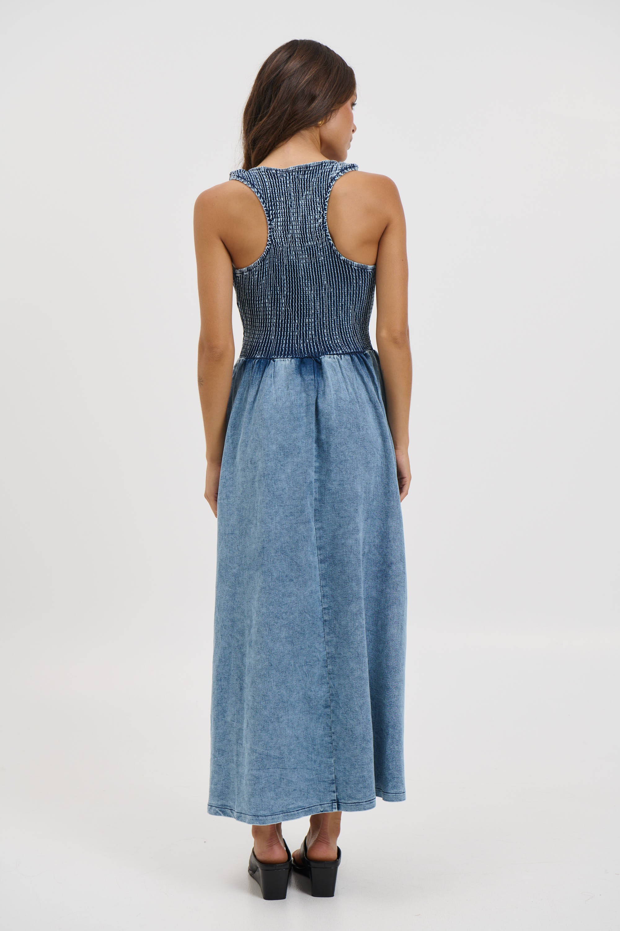 Hattie Maxi Dress Denim Blue