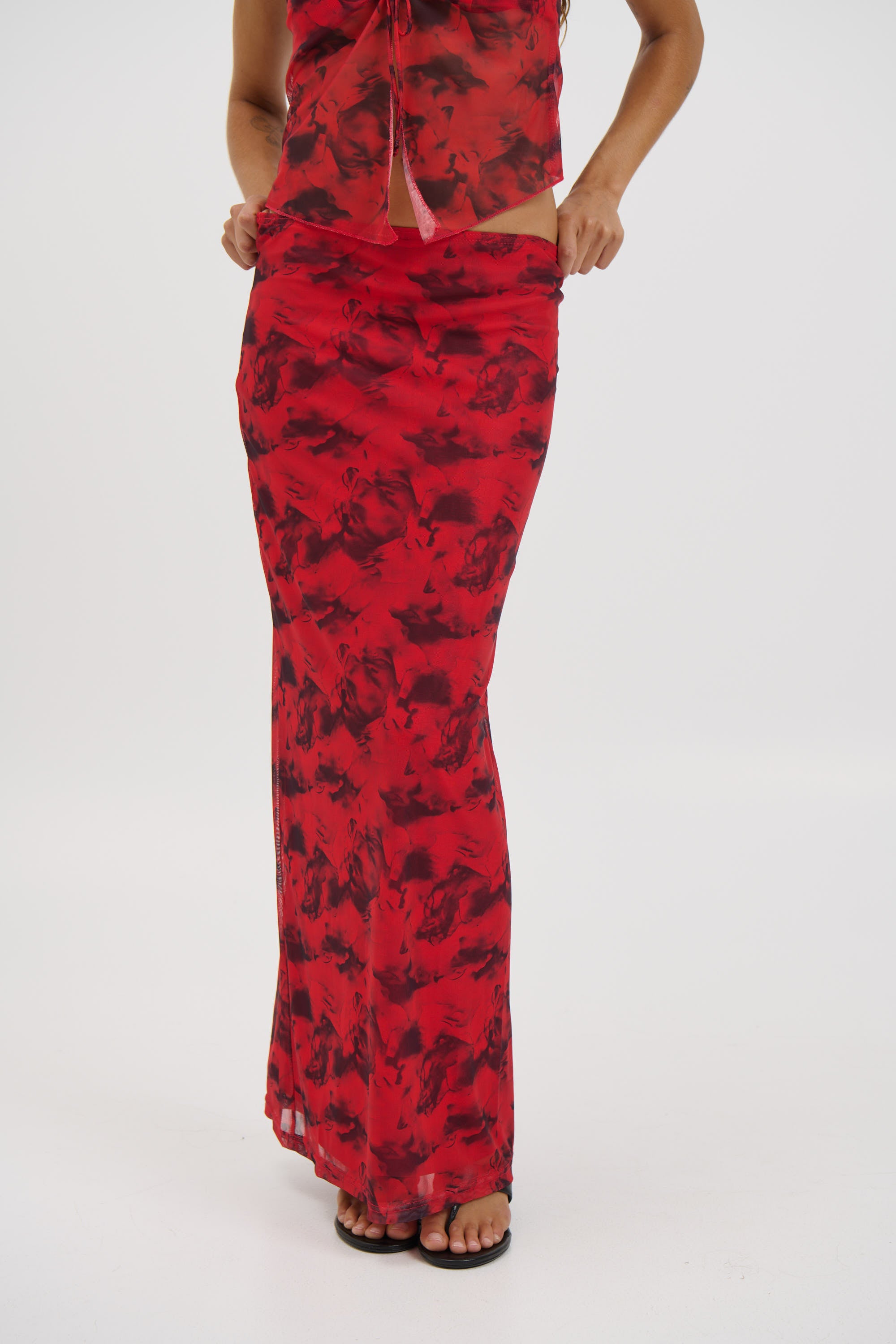 Lani Maxi Skirt Red