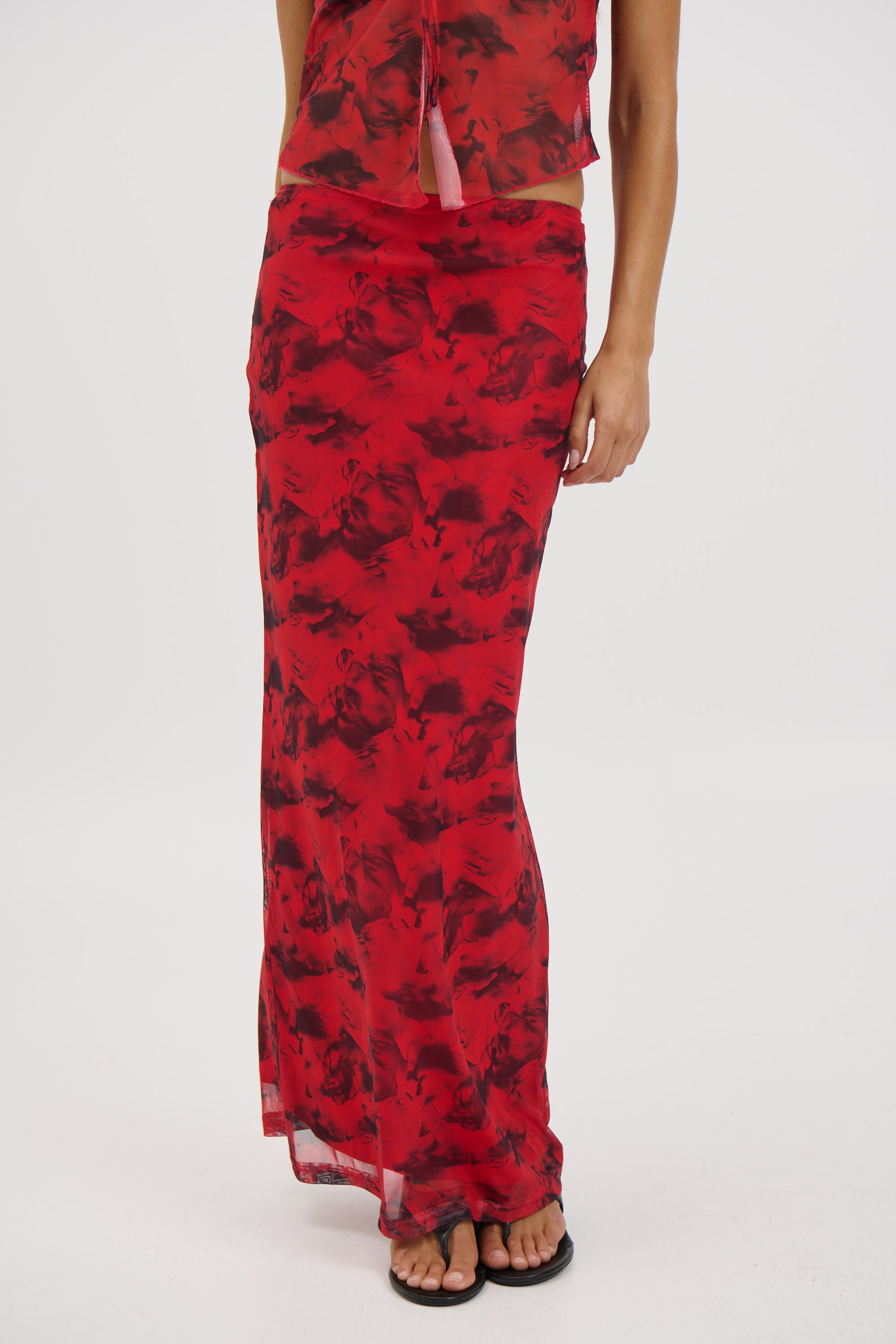 Lani Maxi Skirt Red