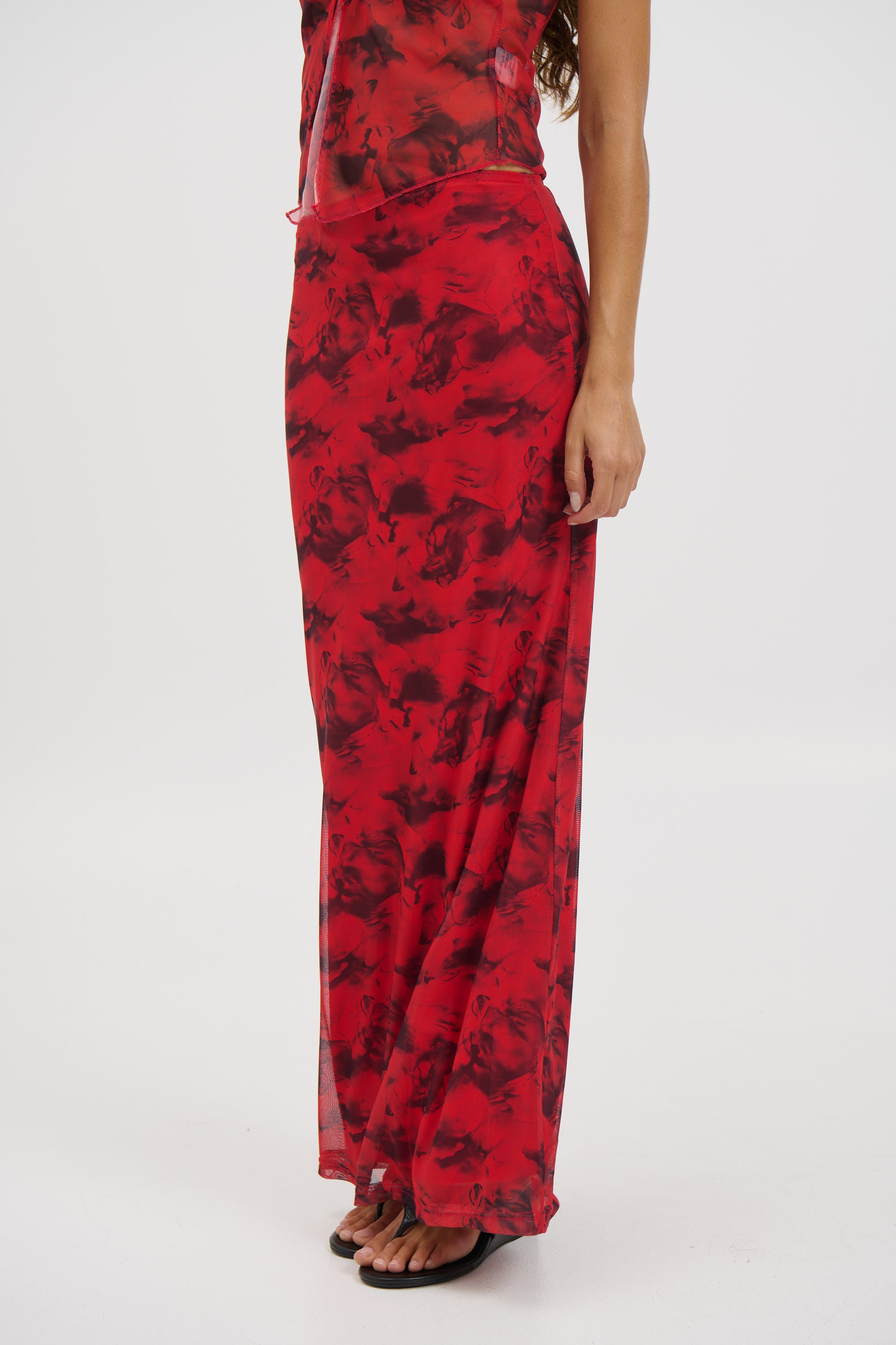 Lani Maxi Skirt Red