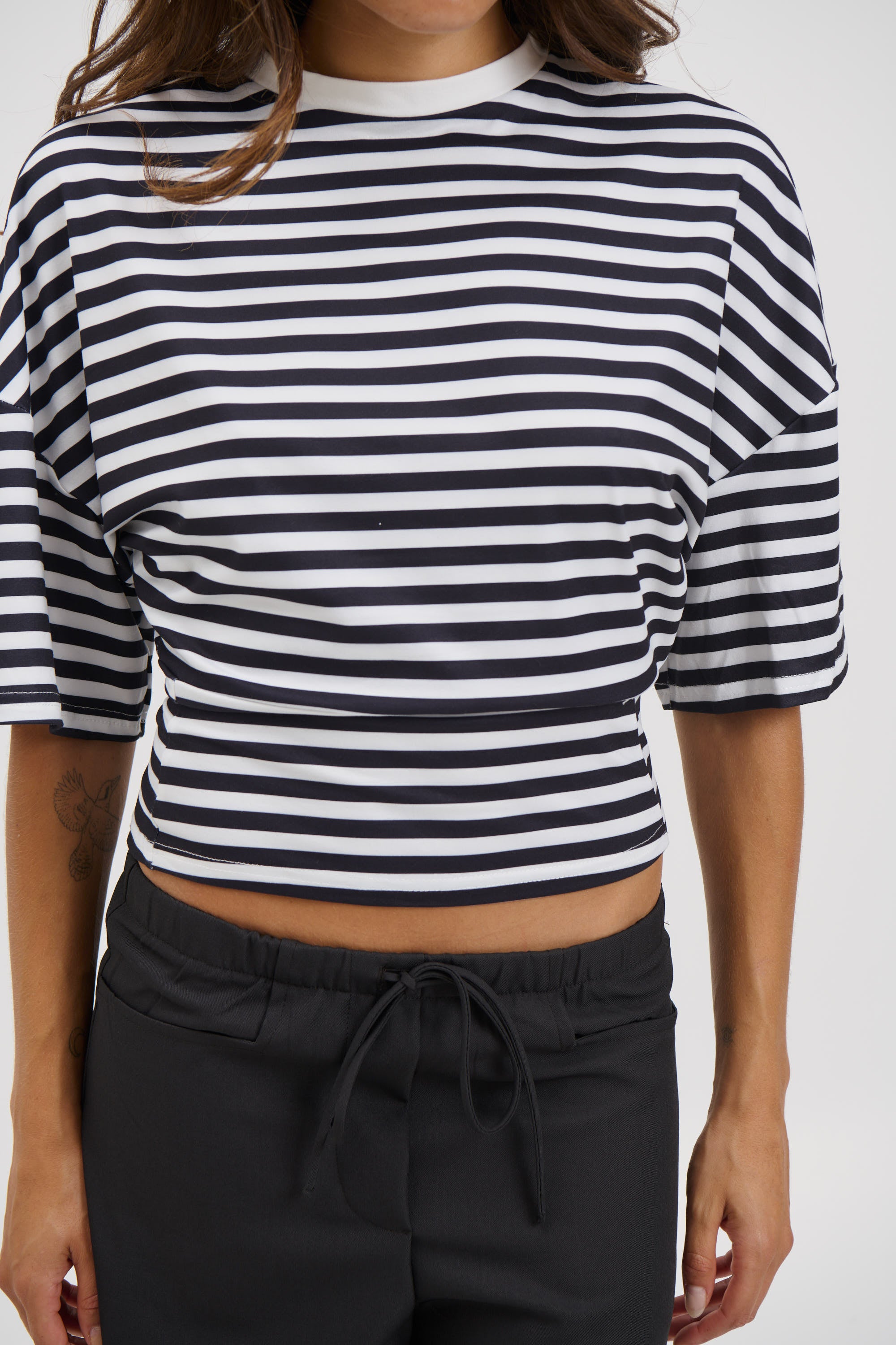 Dolly Striped Tee Black/White