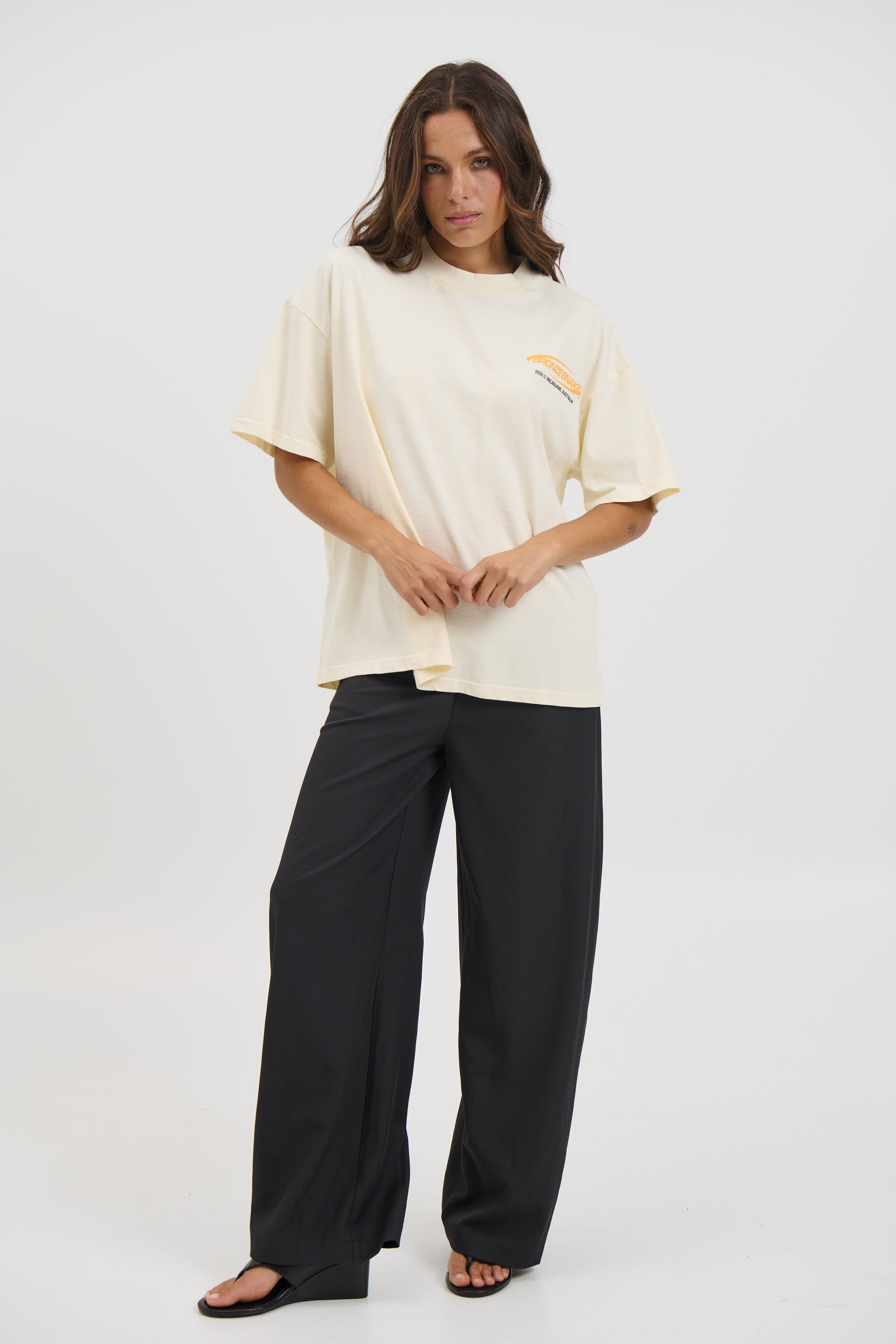 Unisex Bronze Snake Classic Tee Ivory