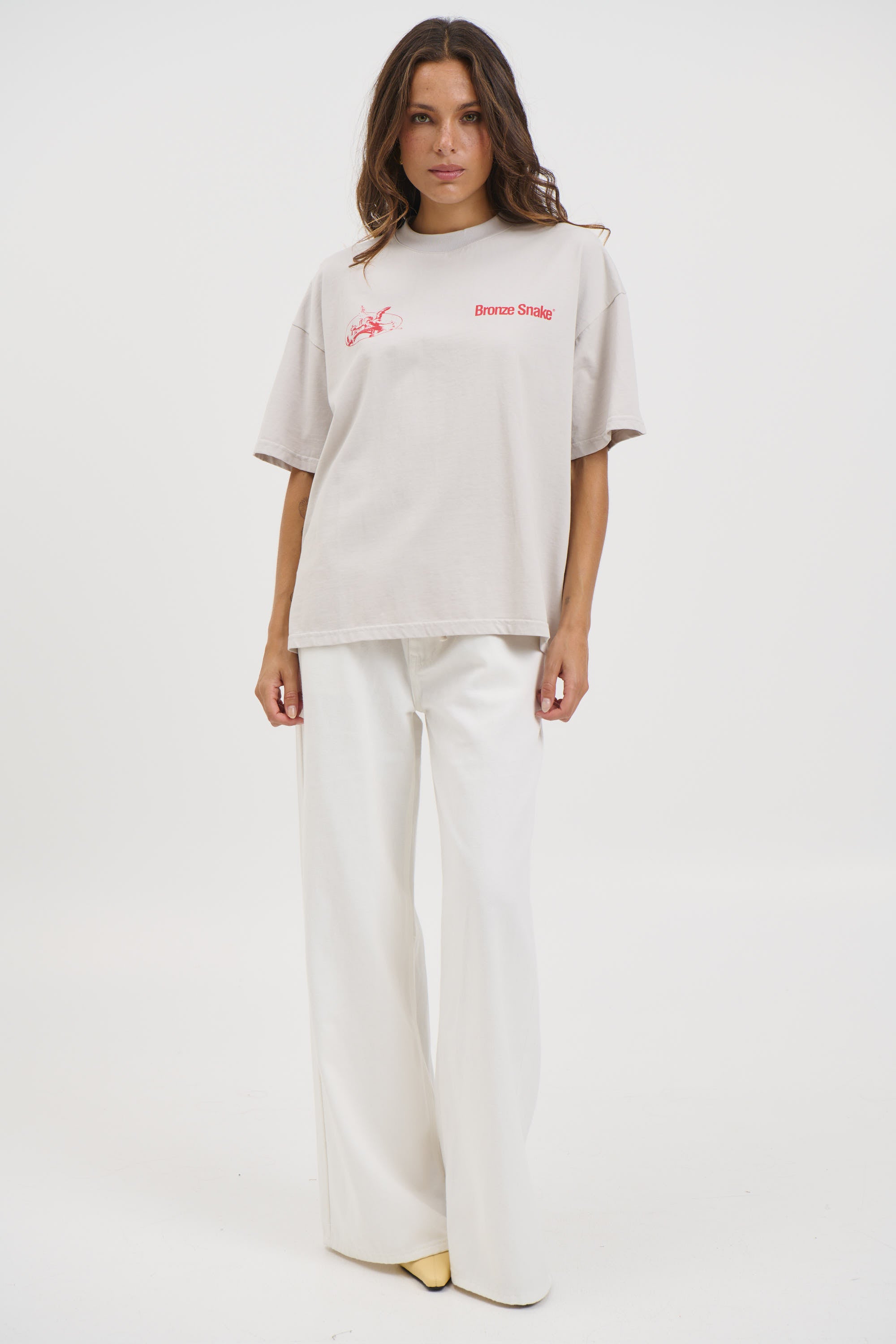 Unisex Bronze Snake Melb Tee Ivory