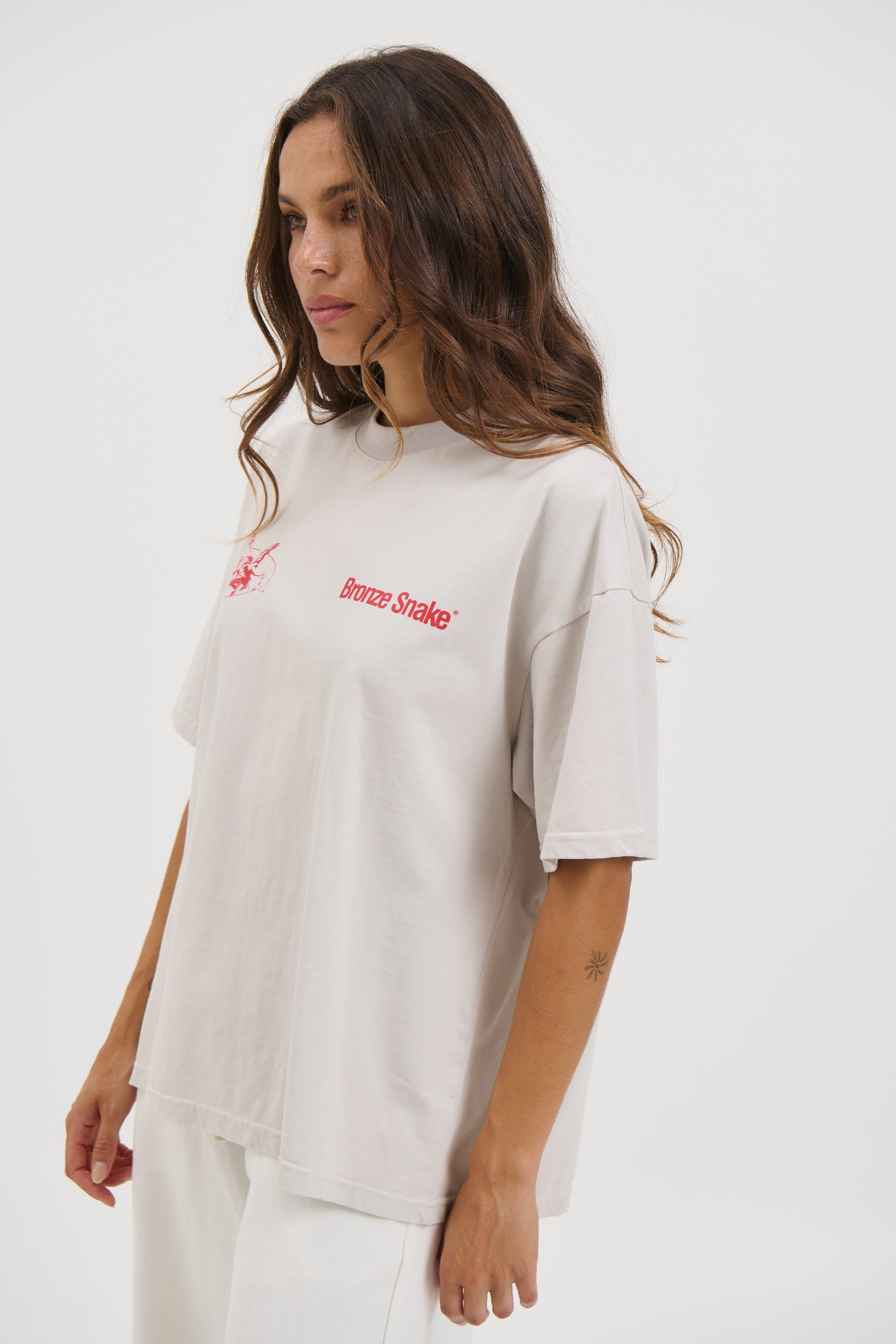 Unisex Bronze Snake Melb Tee Ivory
