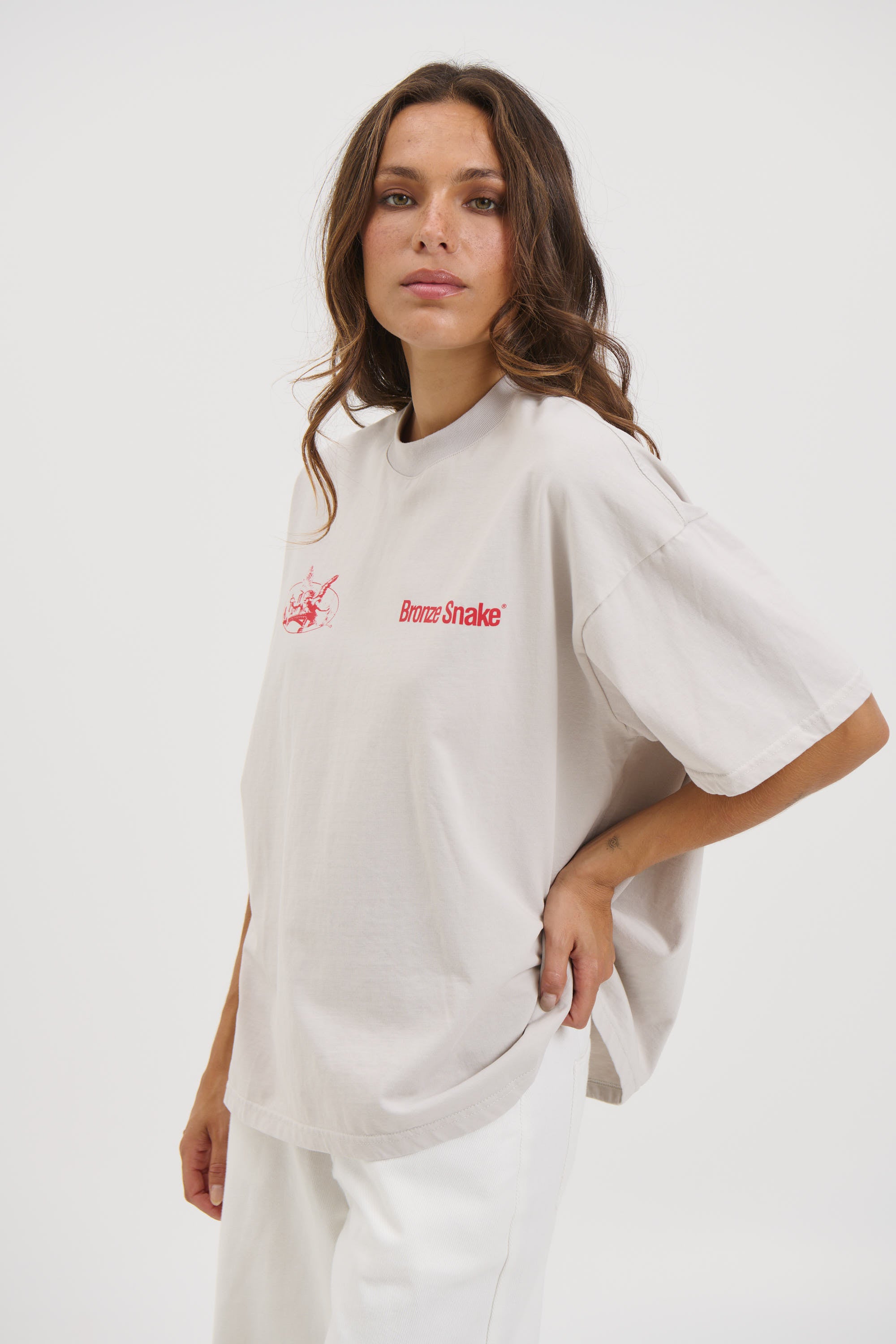 Unisex Bronze Snake Melb Tee Ivory