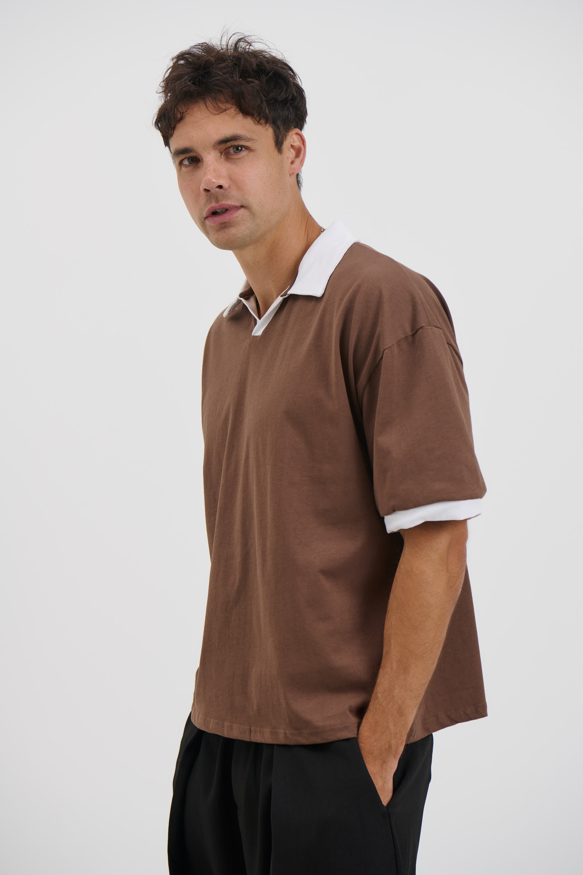 Two Tone Polo Choc