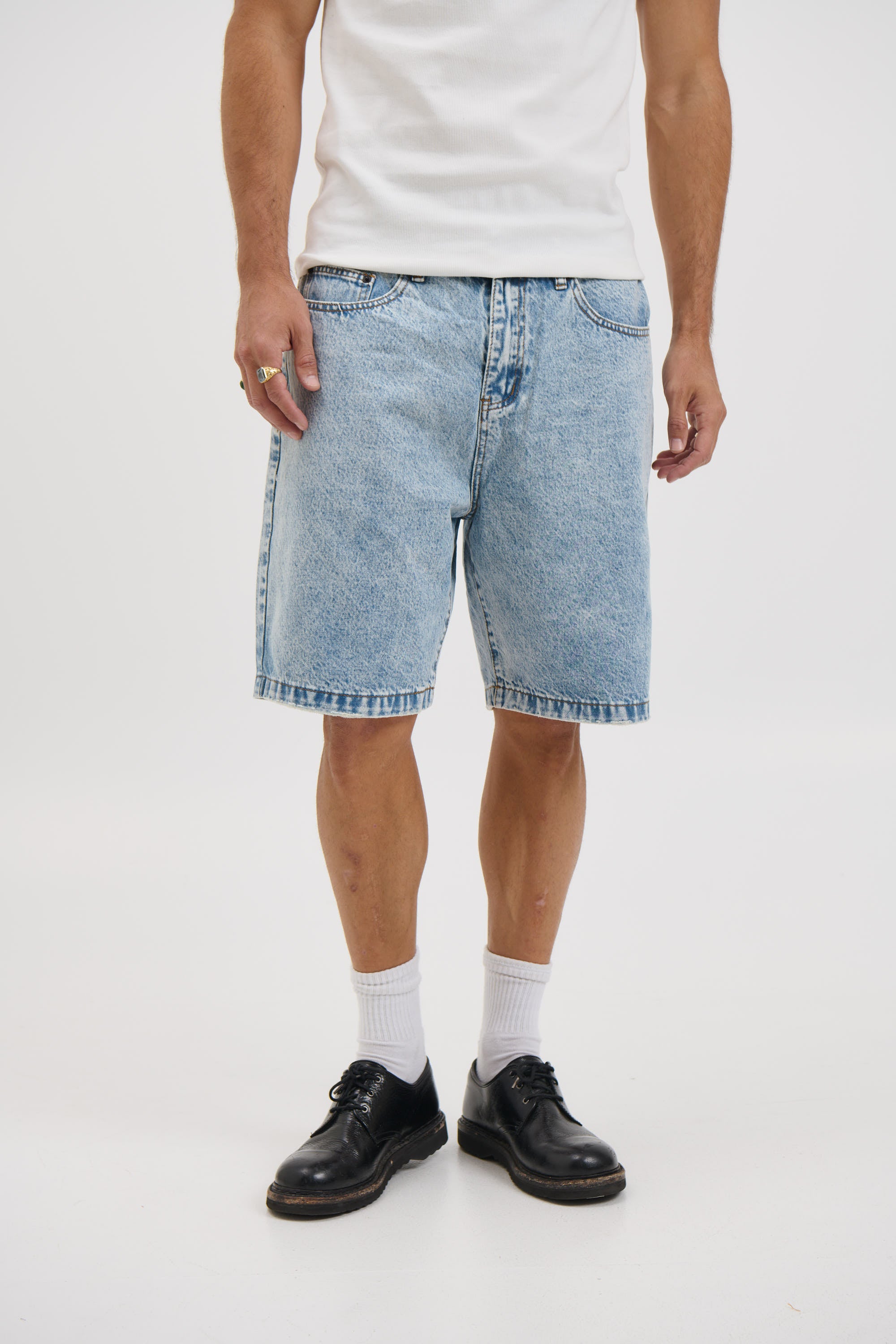 Nick Relaxed Denim Short Ocean