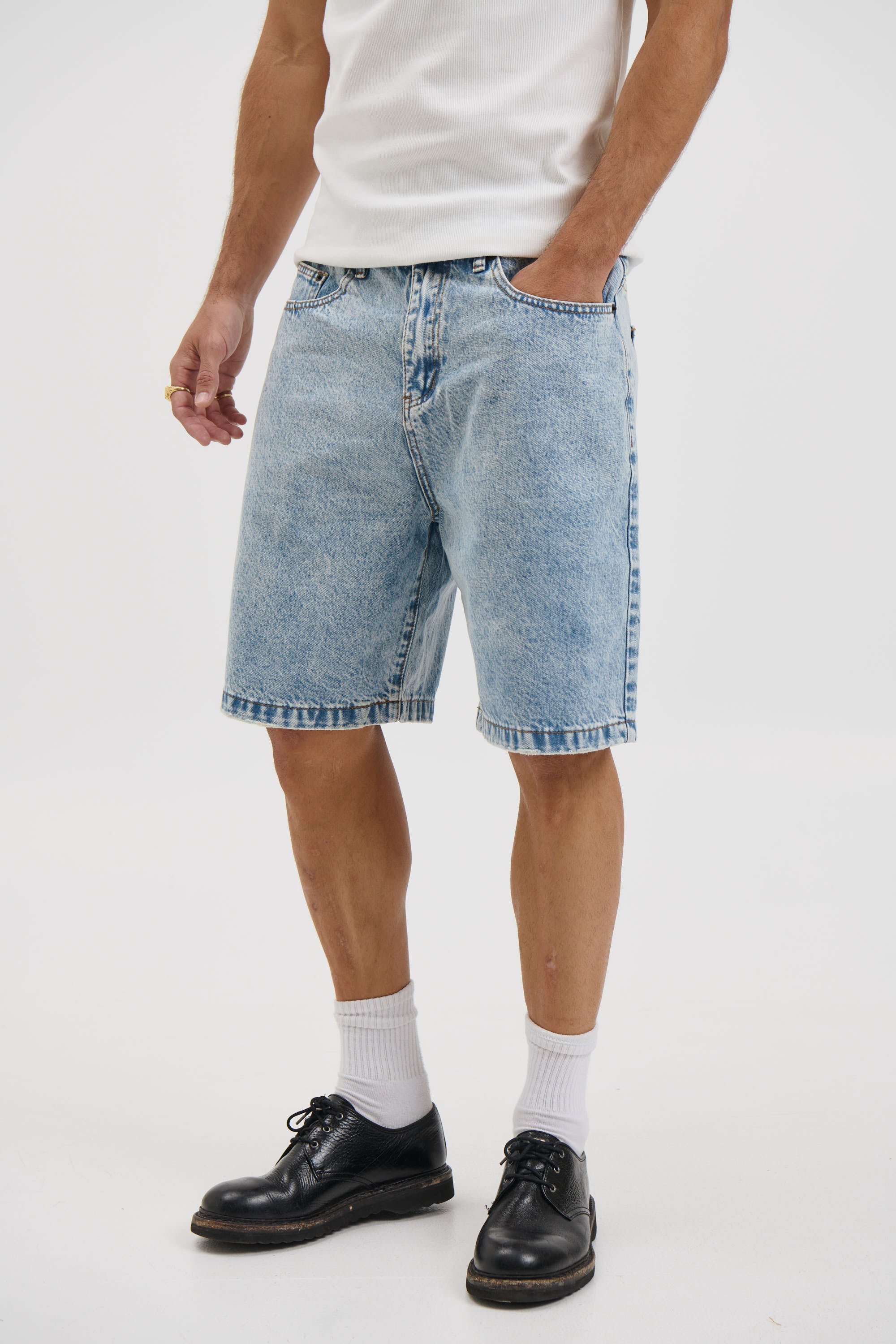 Nick Relaxed Denim Short Ocean