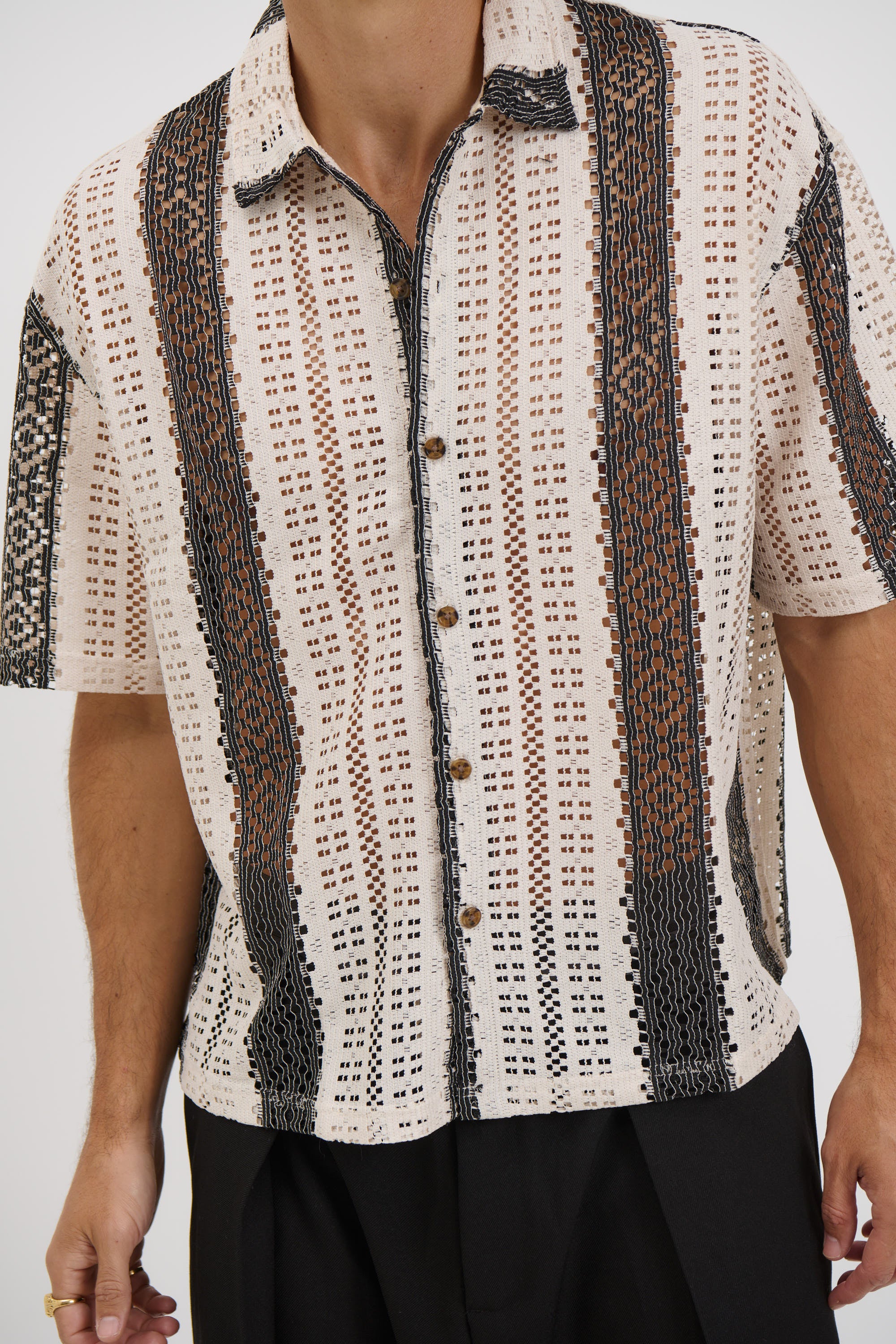 Lucas Drop Shirt Stripe Stitch