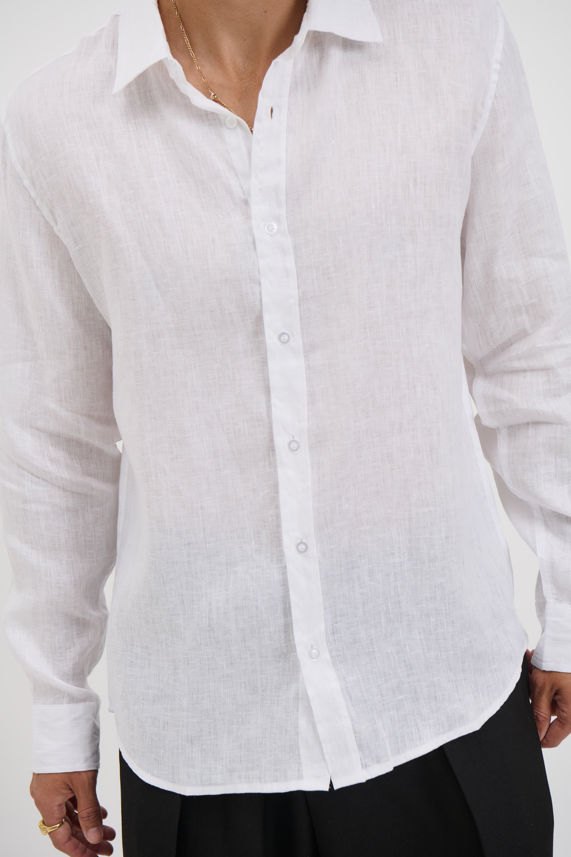 Luca Linen Shirt White