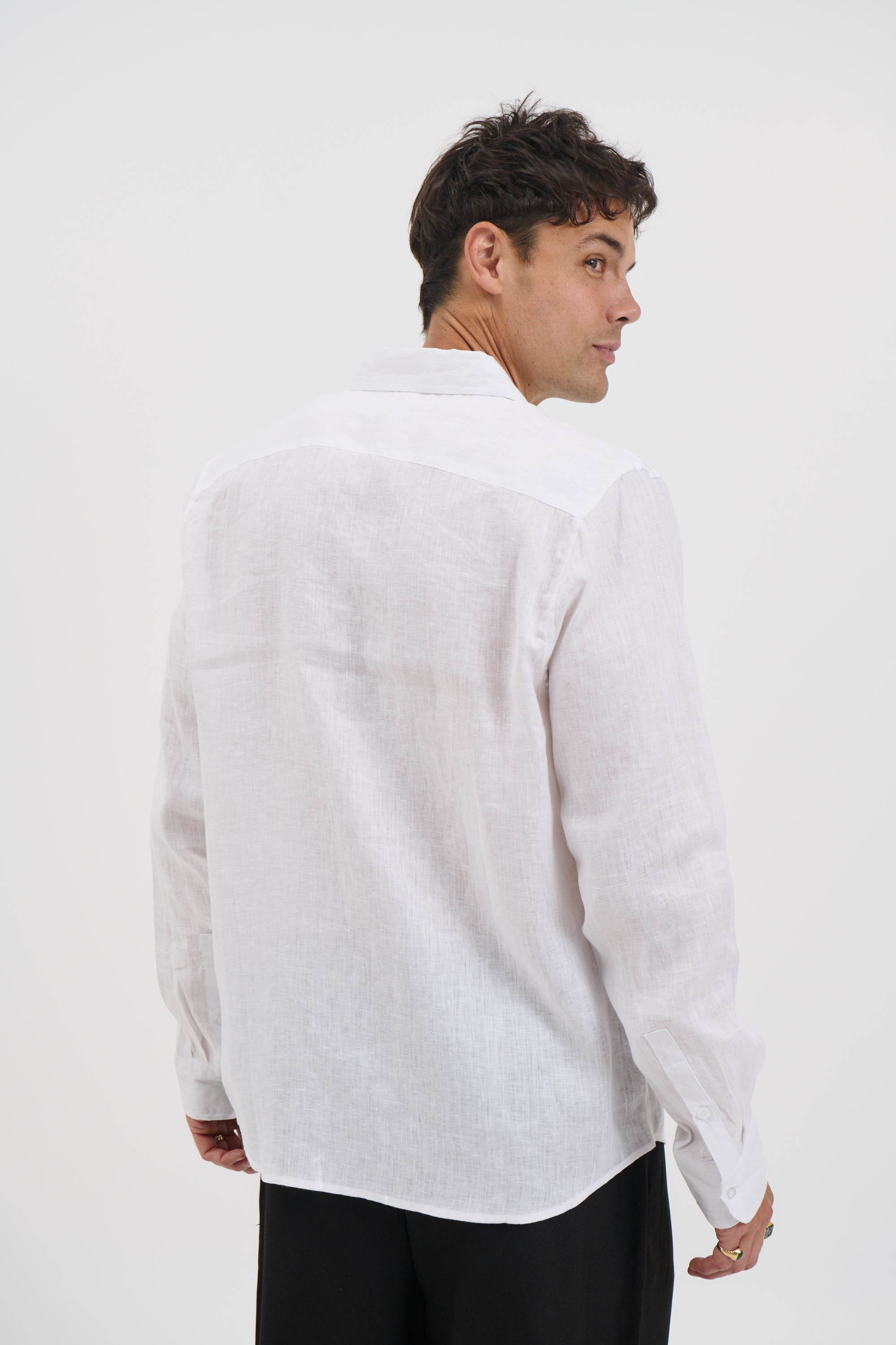 Luca Linen Shirt White