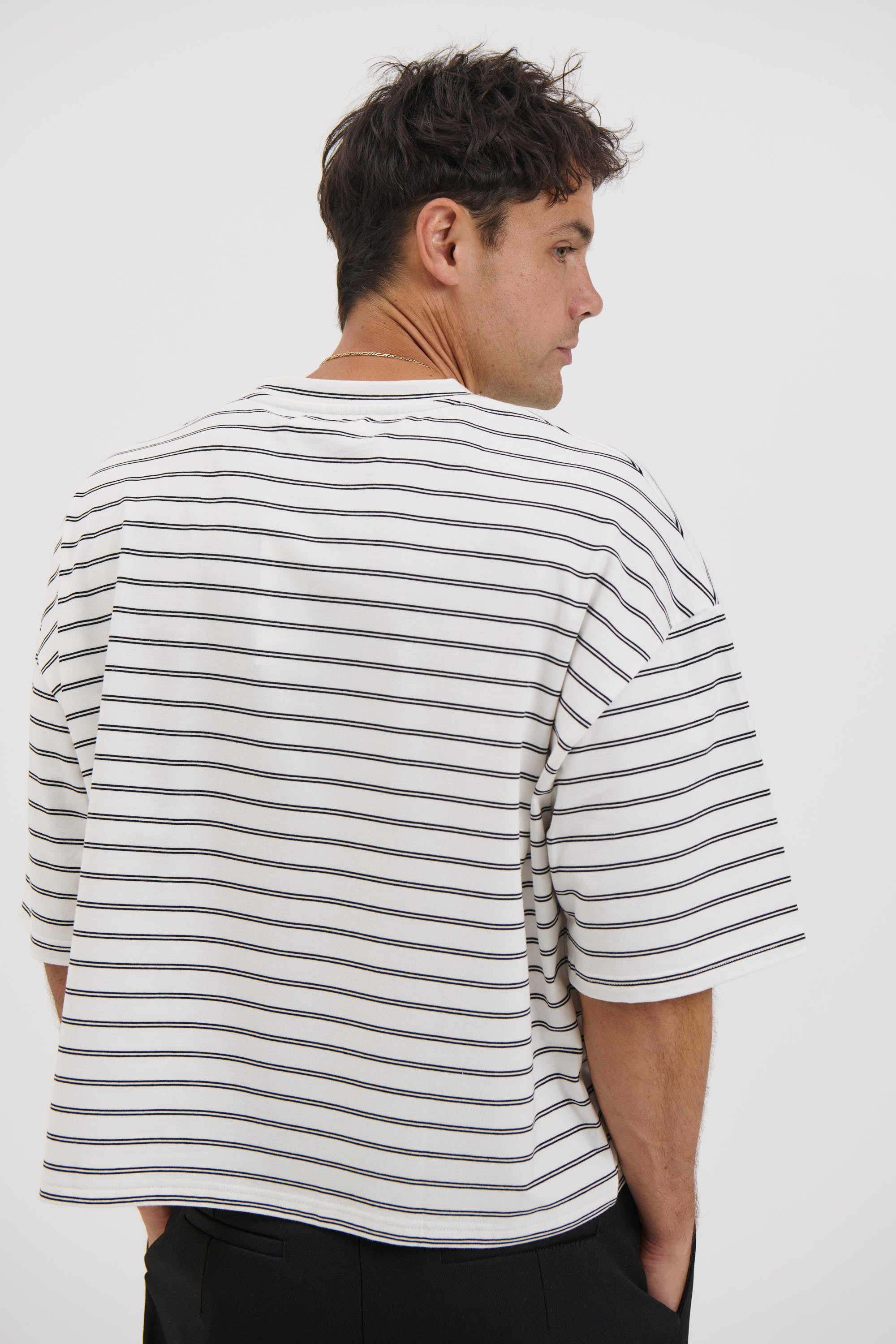 NTH Crop Box Tee Double Stripe