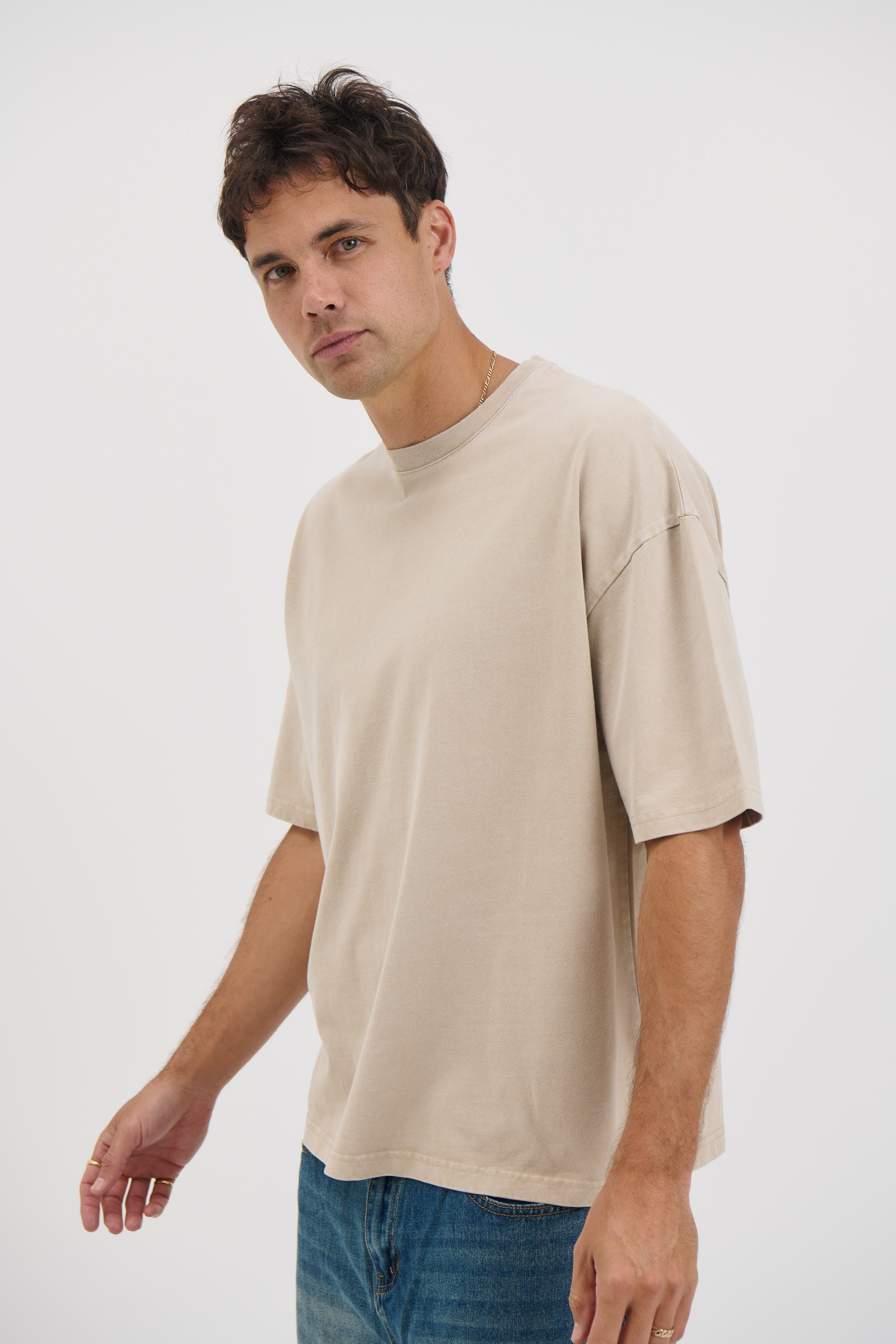 Relaxed Crew Tee Sand