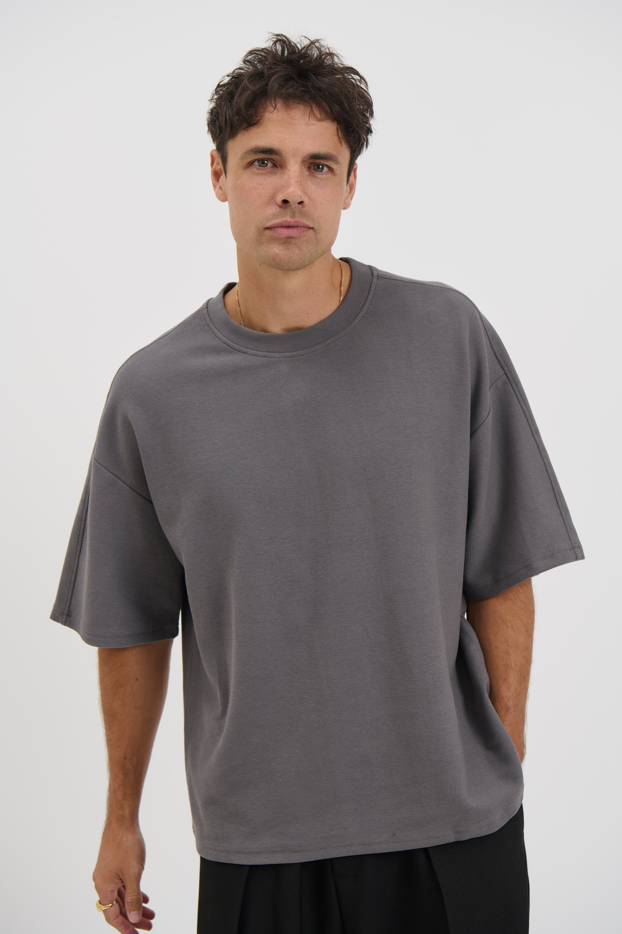 Henry Heavyweight Tee Charcoal