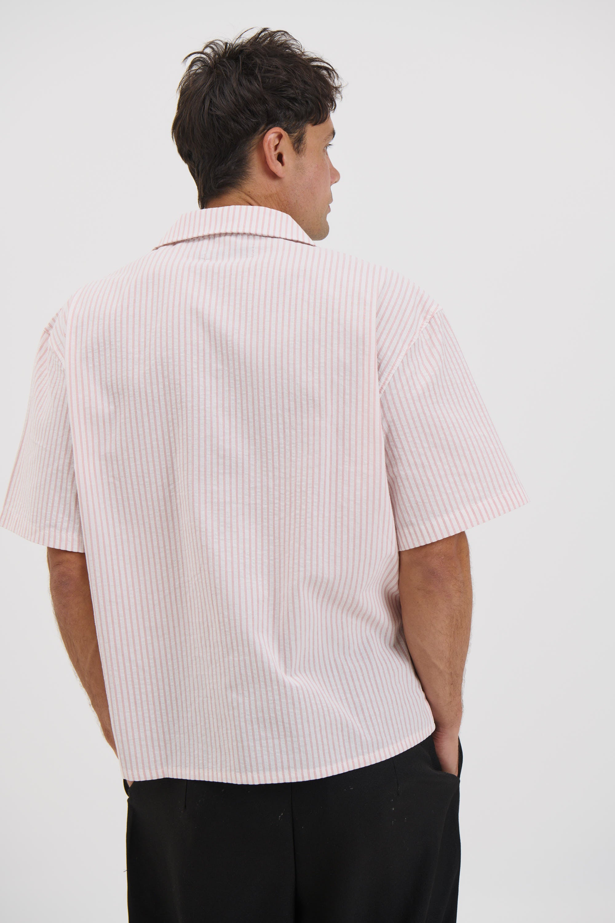 Nathaniel Drop Shirt Stripe Rose