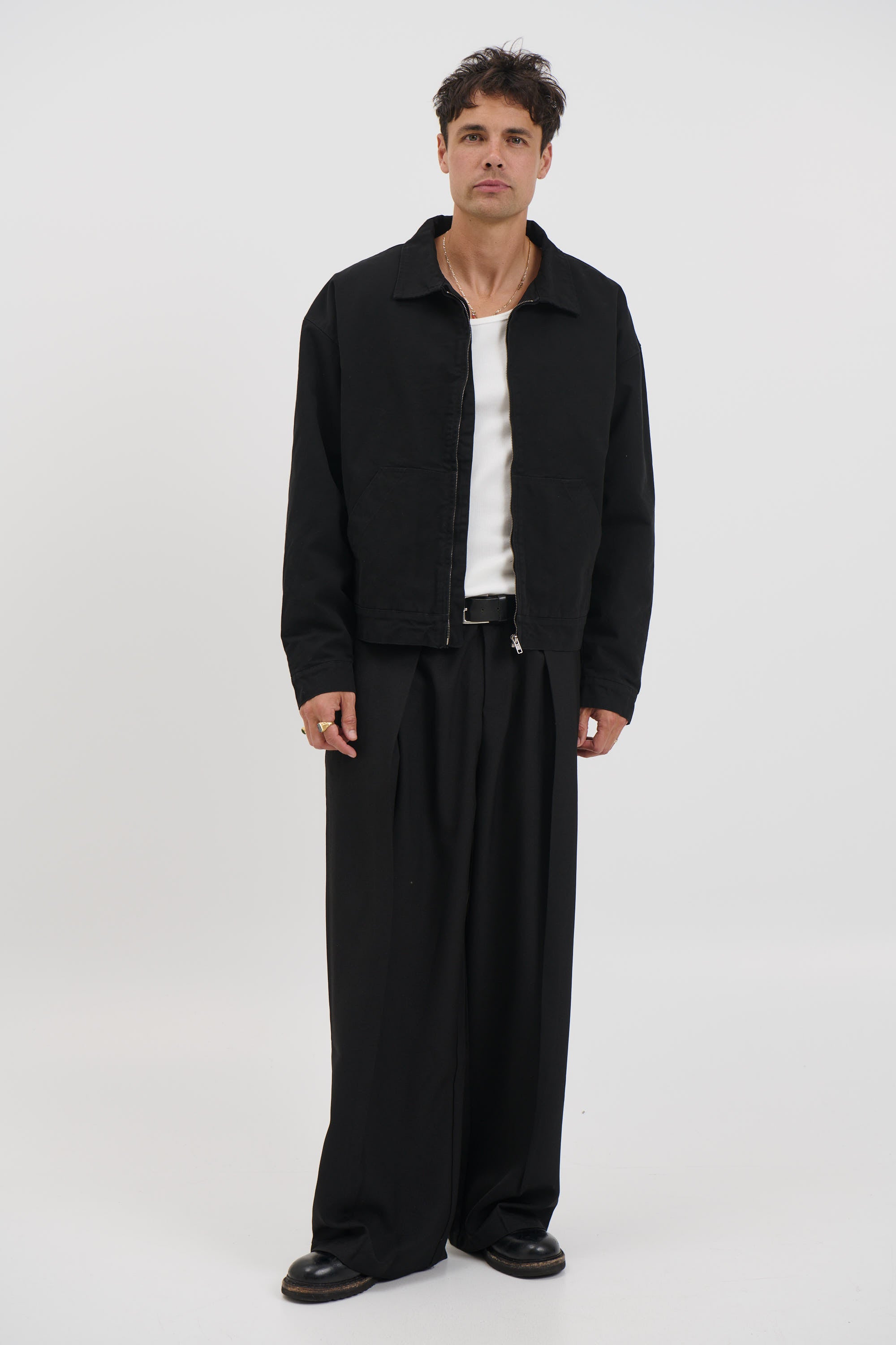 Collar Lined Jacket Black