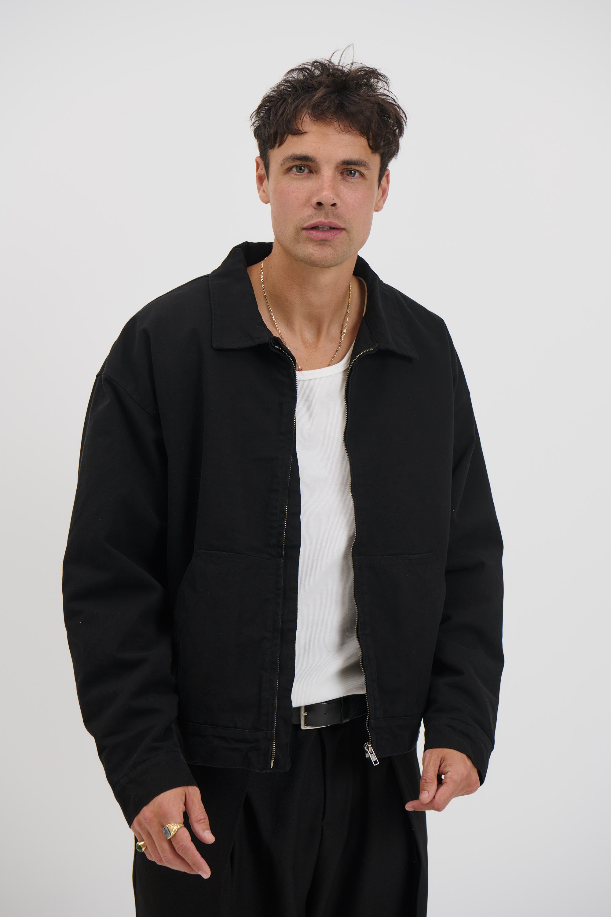 Collar Lined Jacket Black