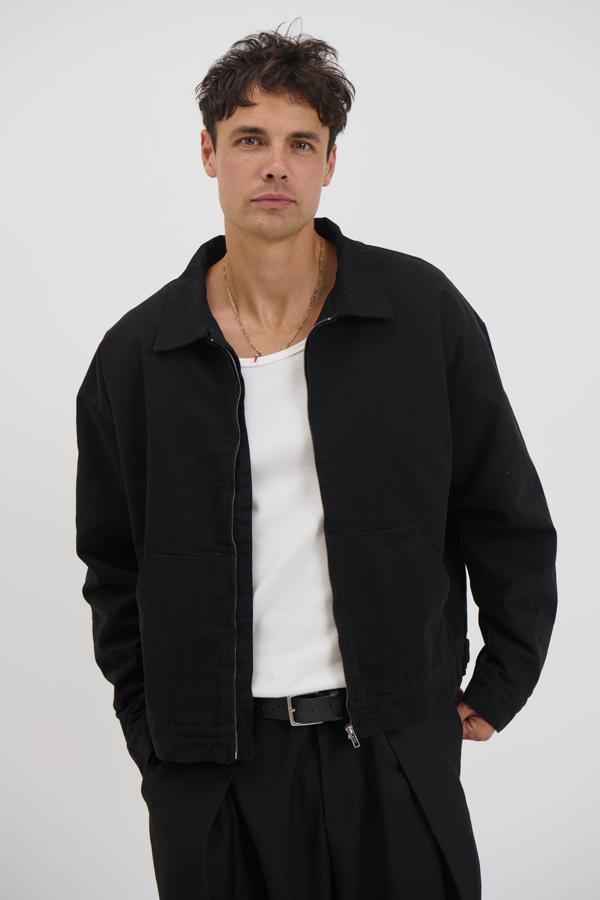 Collar Lined Jacket Black