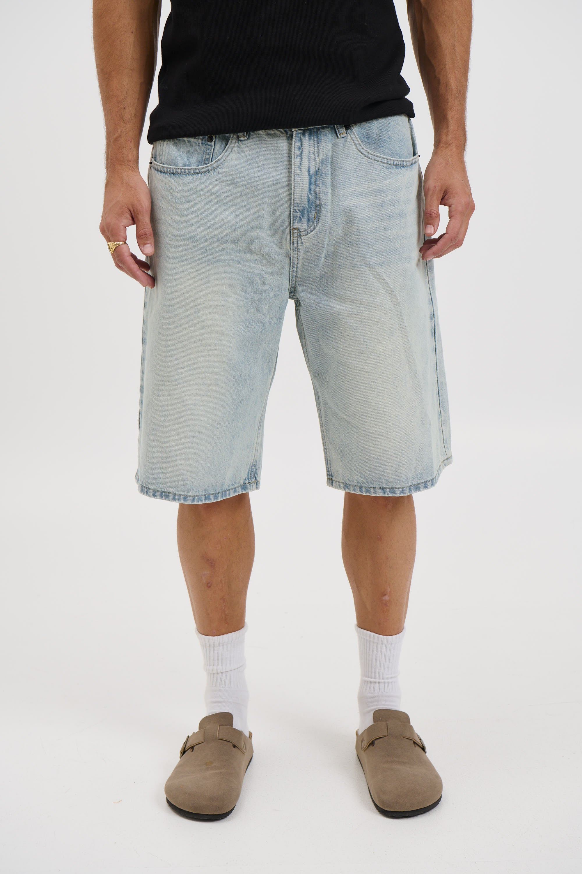 Flint Baggy Denim Jort Light