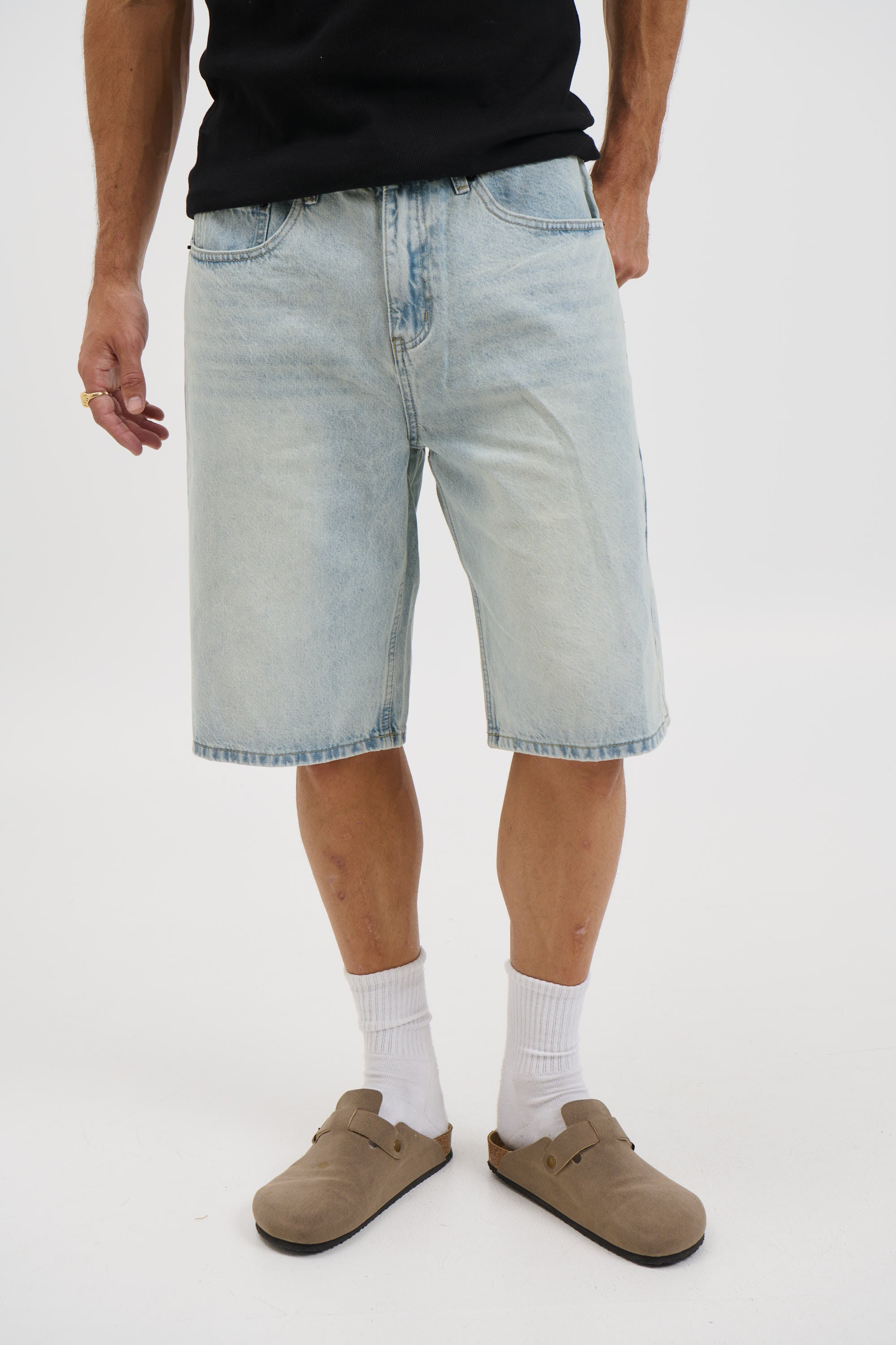 Flint Baggy Denim Jort Light
