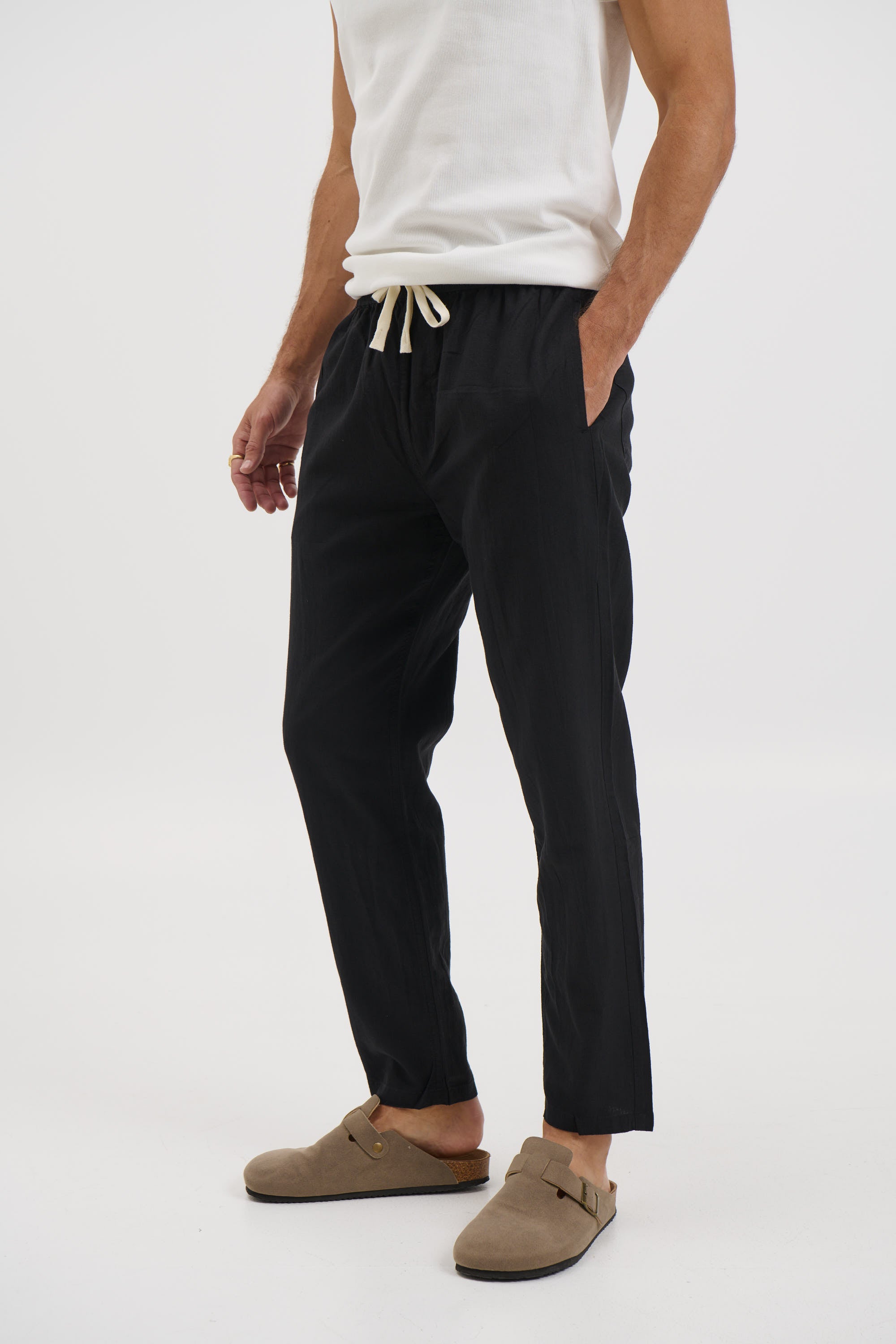 NTH Linen Pant Black