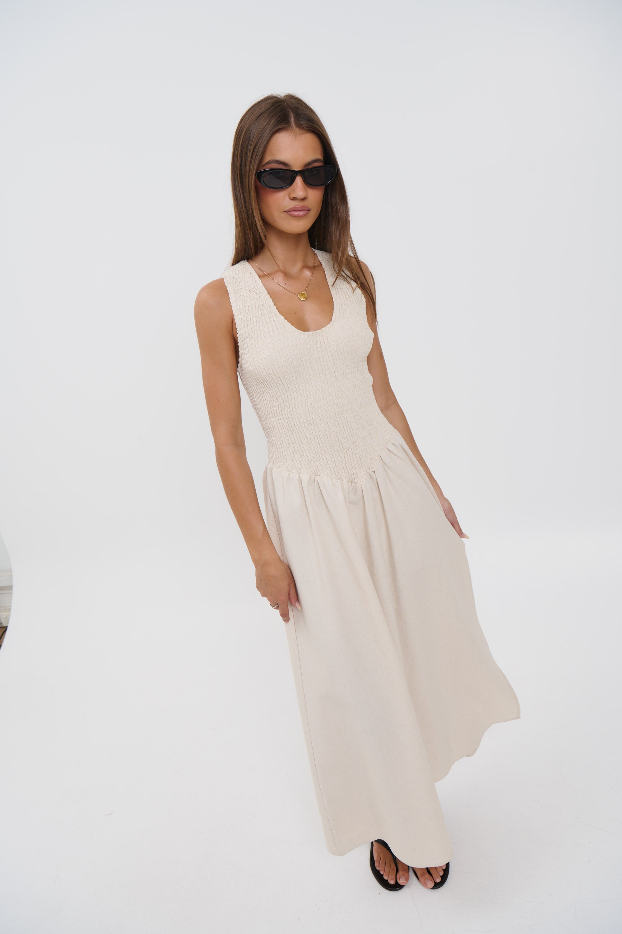 Destiny Maxi Dress Oat