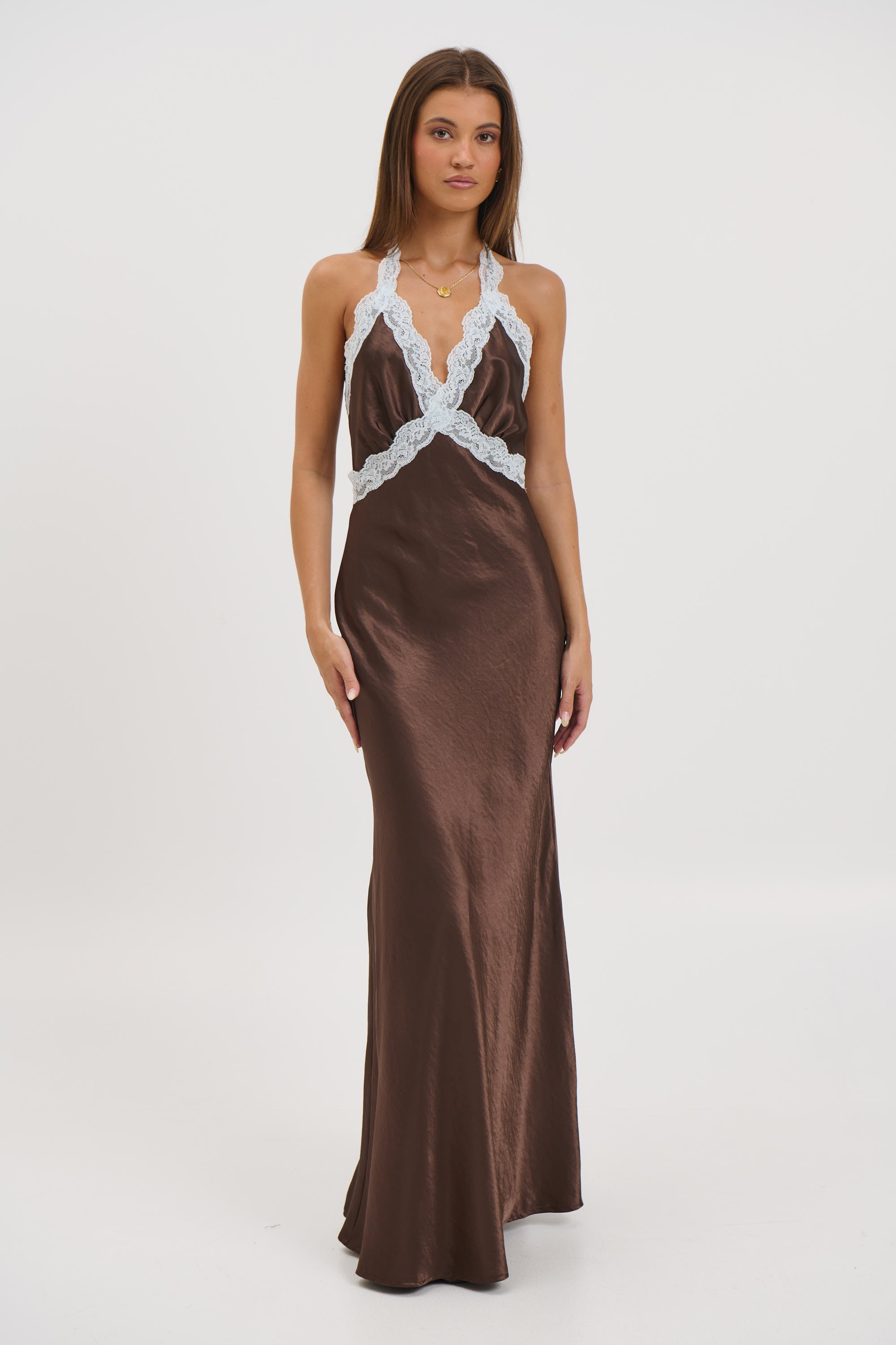 Tonya Maxi Dress Chocolate