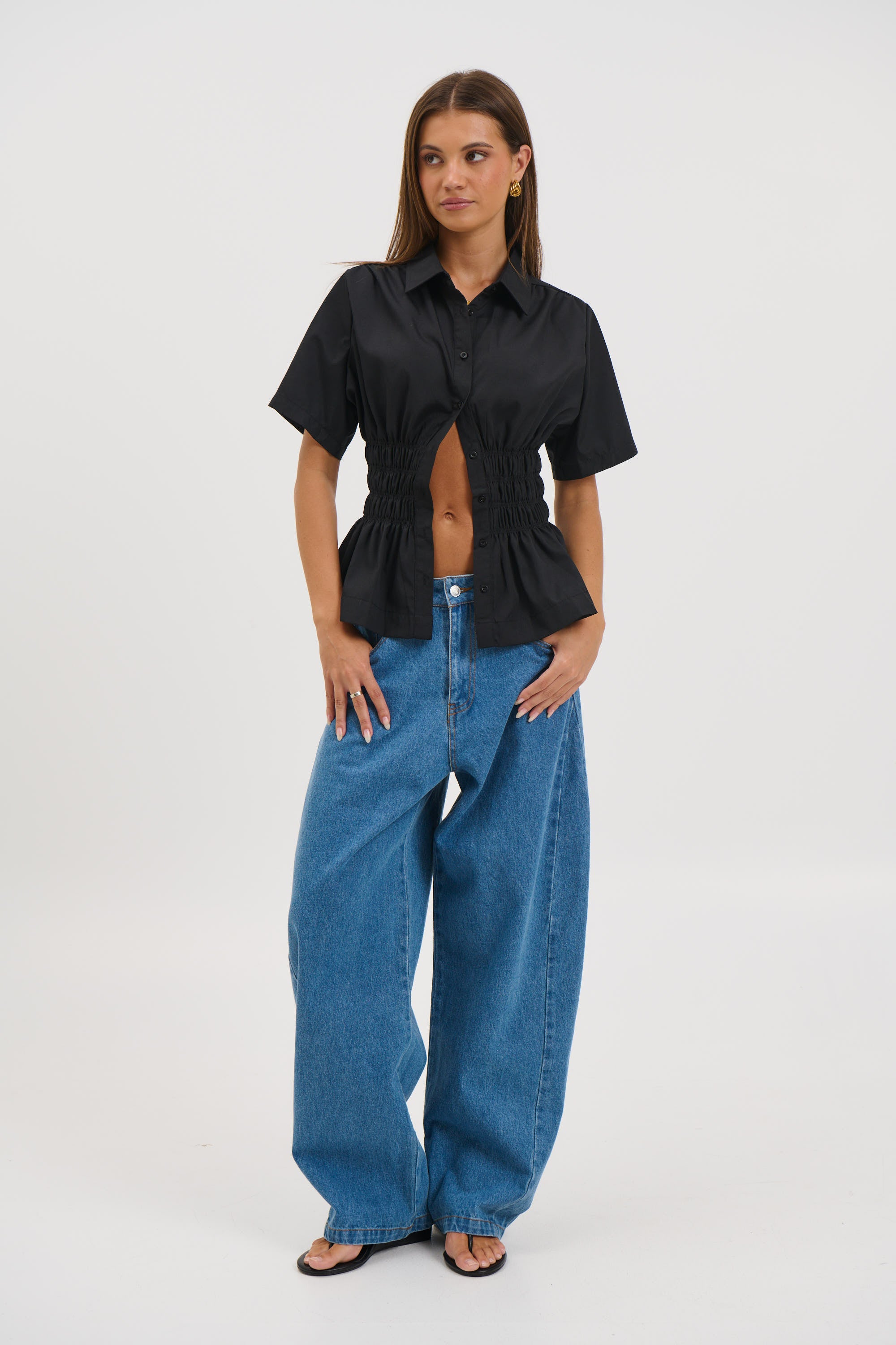 Brooke Short Sleeve Shirt Black