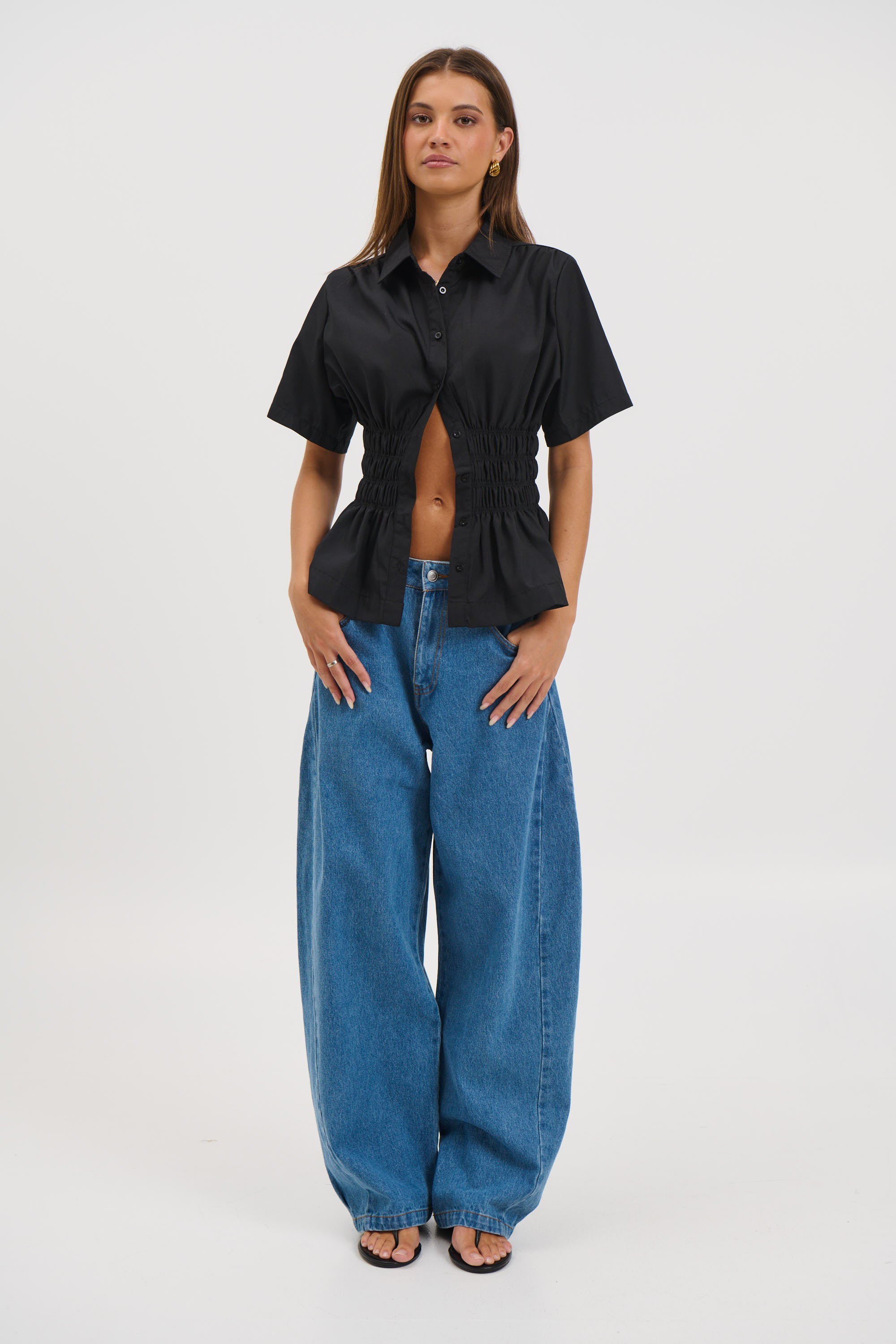 Brooke Short Sleeve Shirt Black