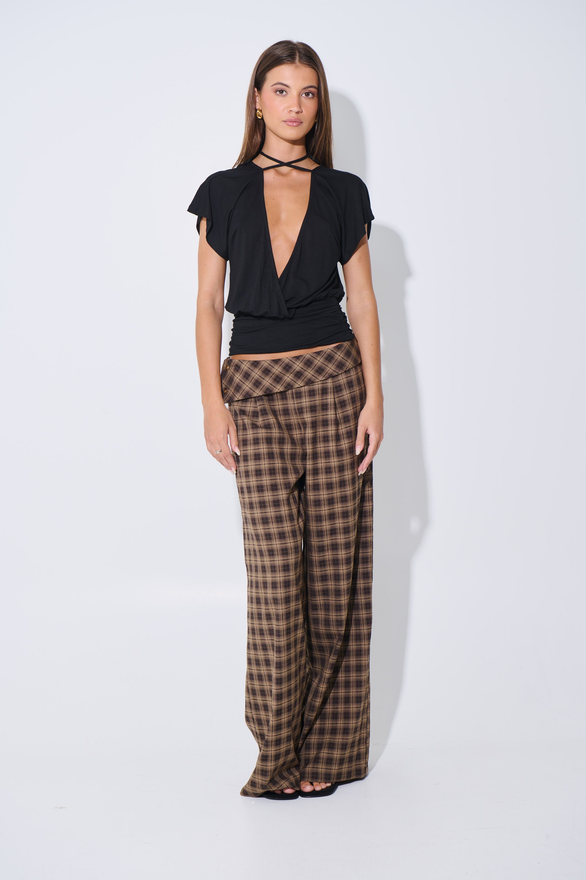Karter Pant Brown Check