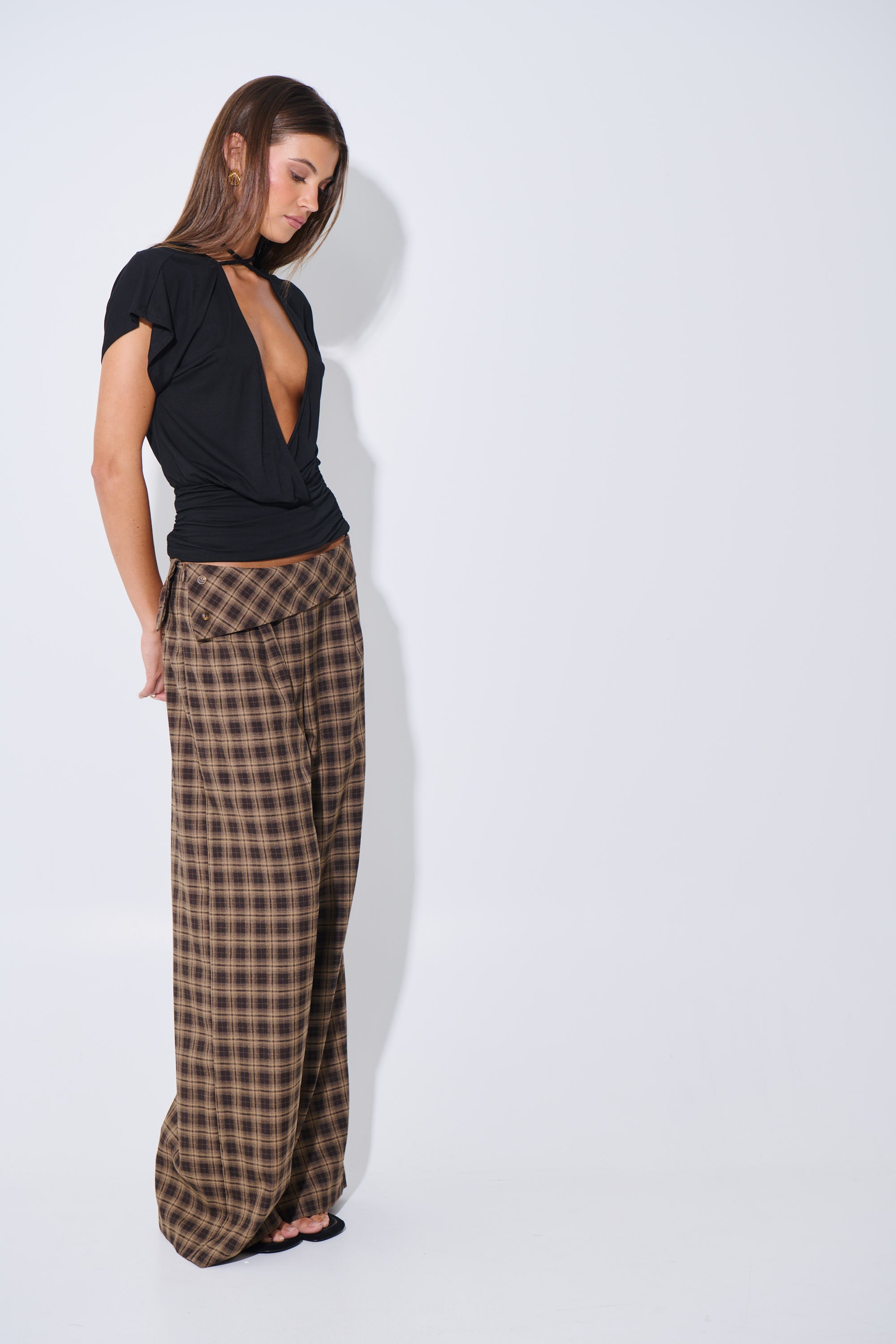 Karter Pant Brown Check