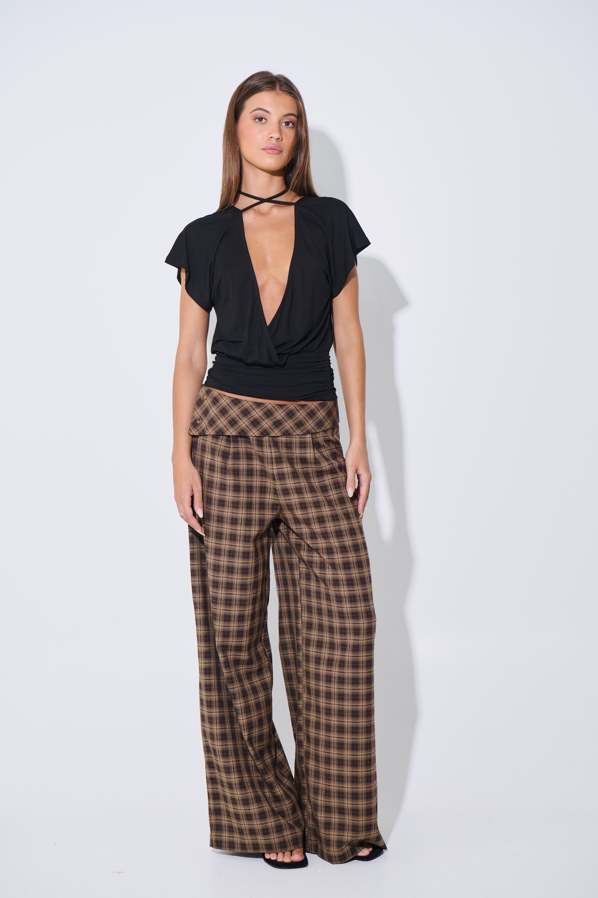 Karter Pant Brown Check